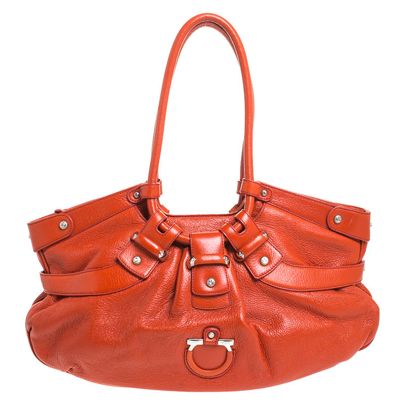 ferragamo orange bag