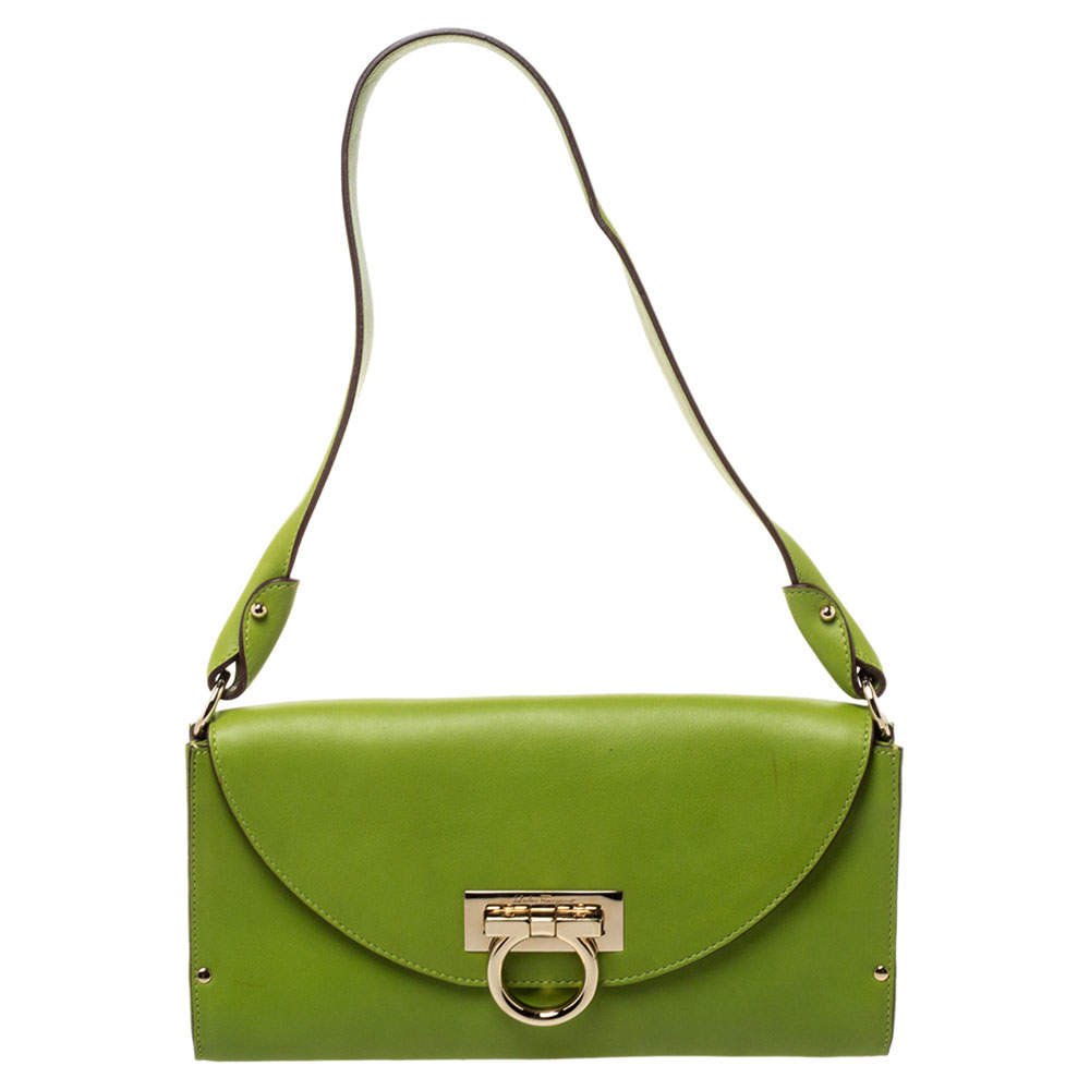 Salvatore ferragamo green discount bag