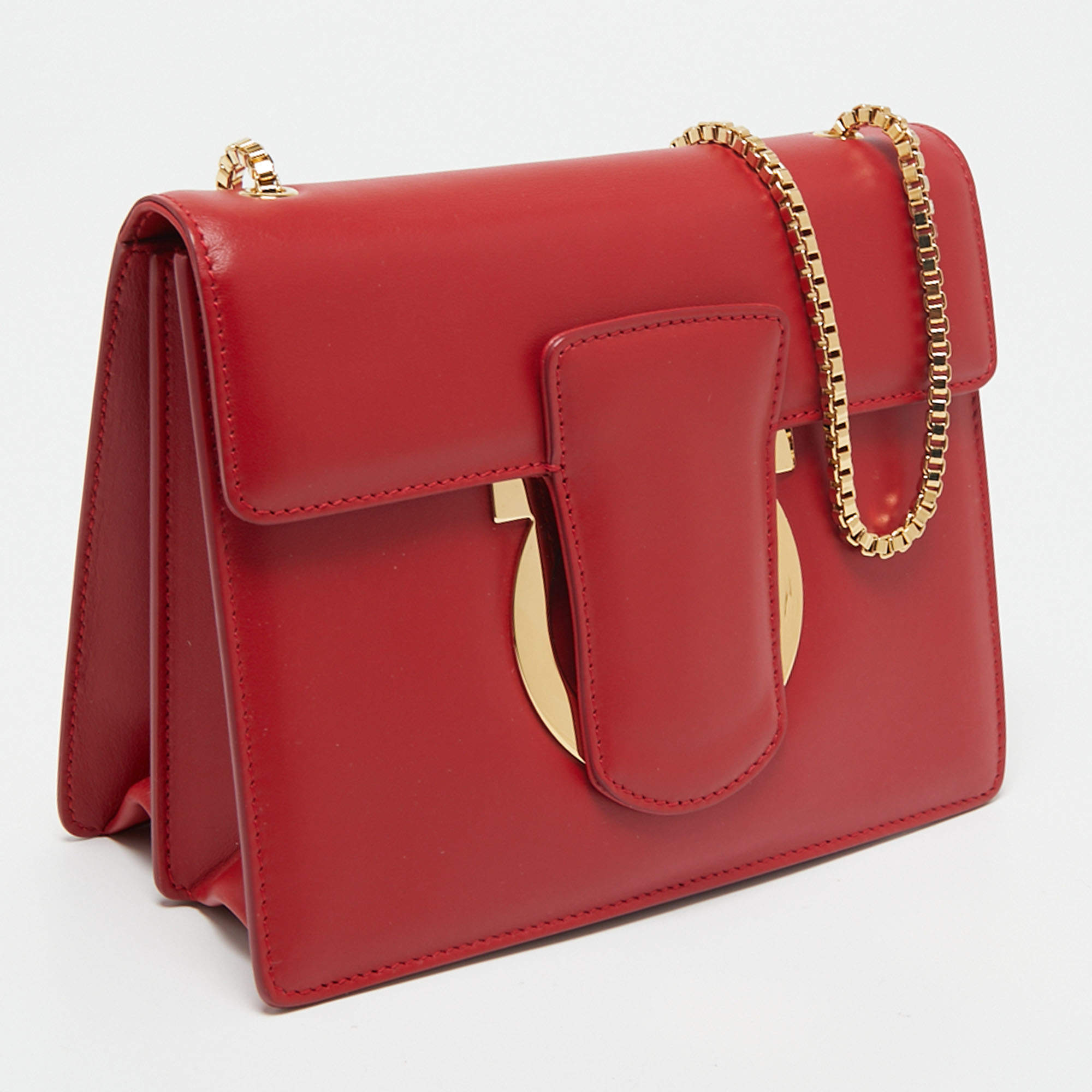 Leather handbag Lc 23 Red in Leather - 23553630