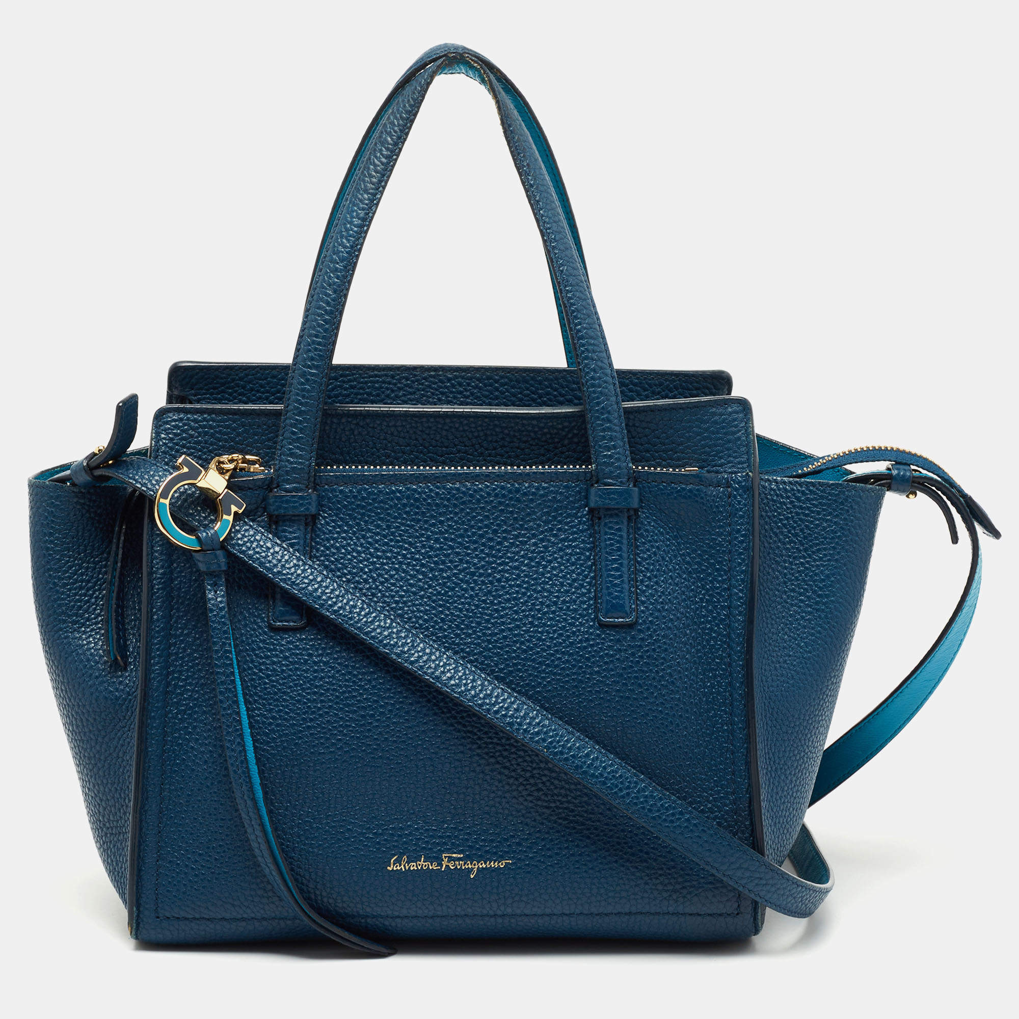 ★関税込★Salvatore Ferragamo★AMY Tote bag★バッグ★正規品 SALVATORE FERRAGAMO Medium Blue 