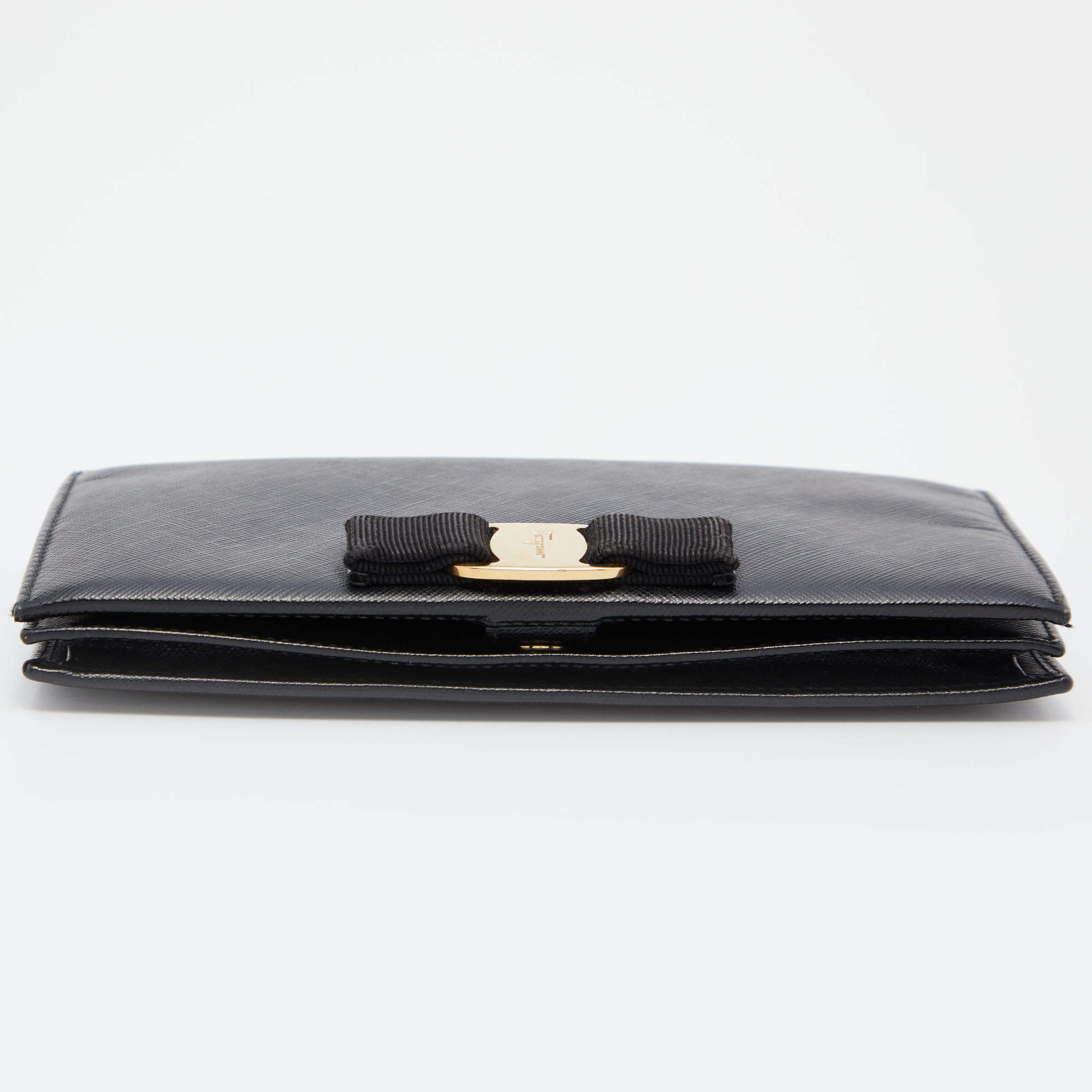Salvatore Ferragamo Leather Animal Print Wallet - Black Wallets,  Accessories - SAL313887