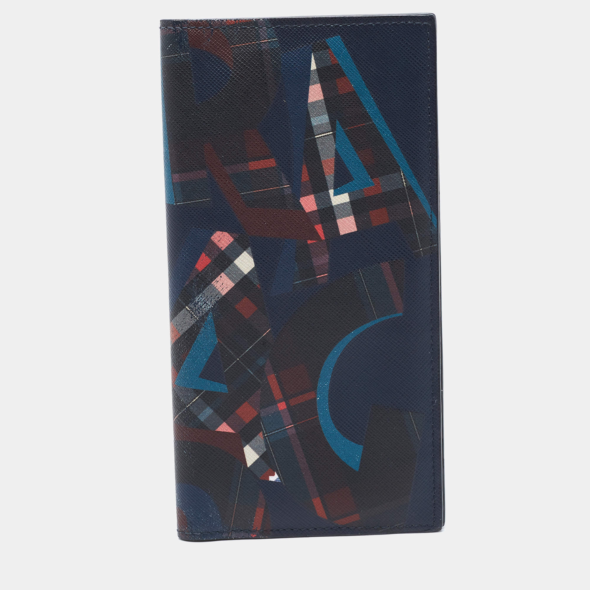 Salvatore Ferragamo Multicolor Geometric Print Bi-fold Long Wallet