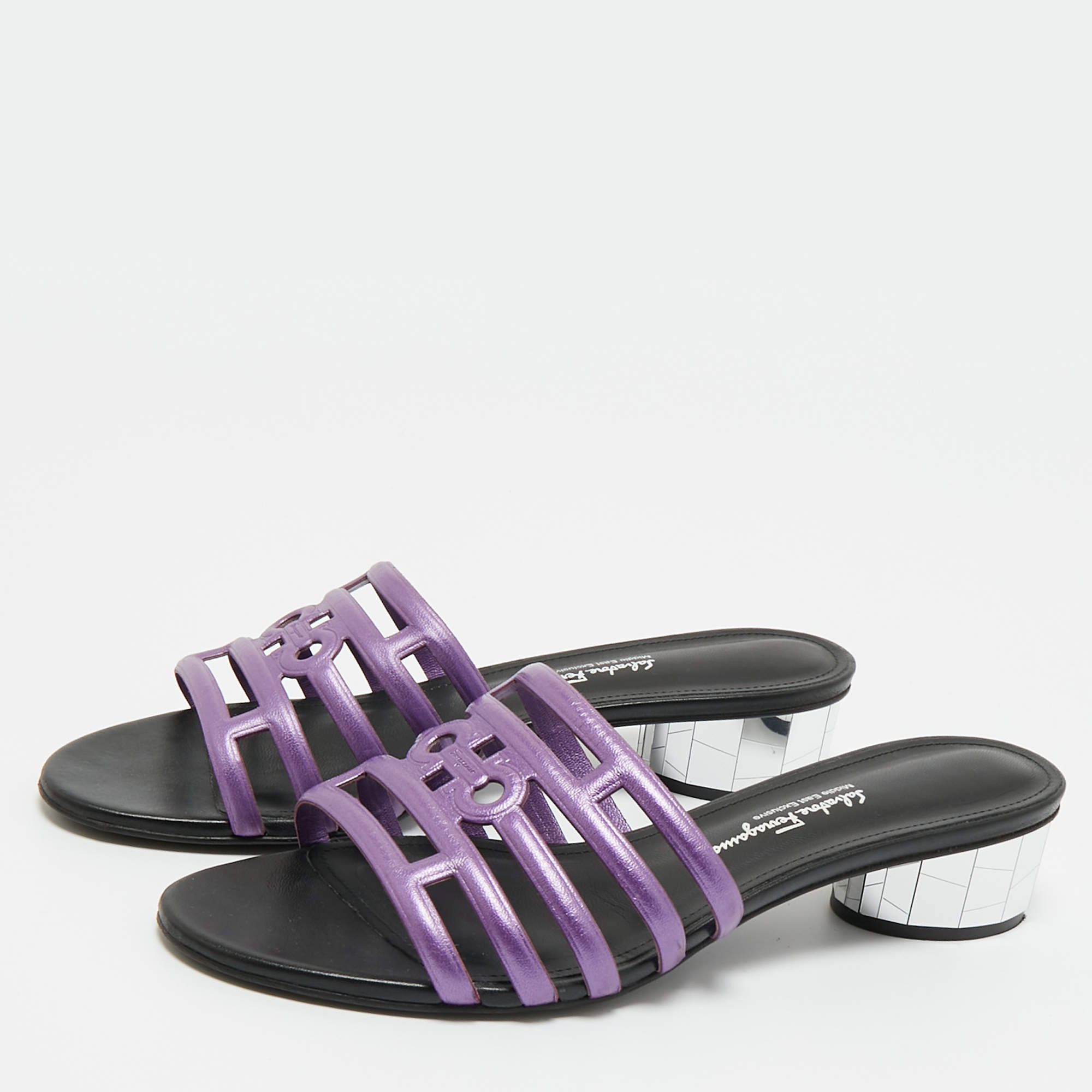 靴 Salvatore Ferragamo sandals zise 5 Salvatore Ferragamo Virgil Blue Leather Sandal Shoe Women