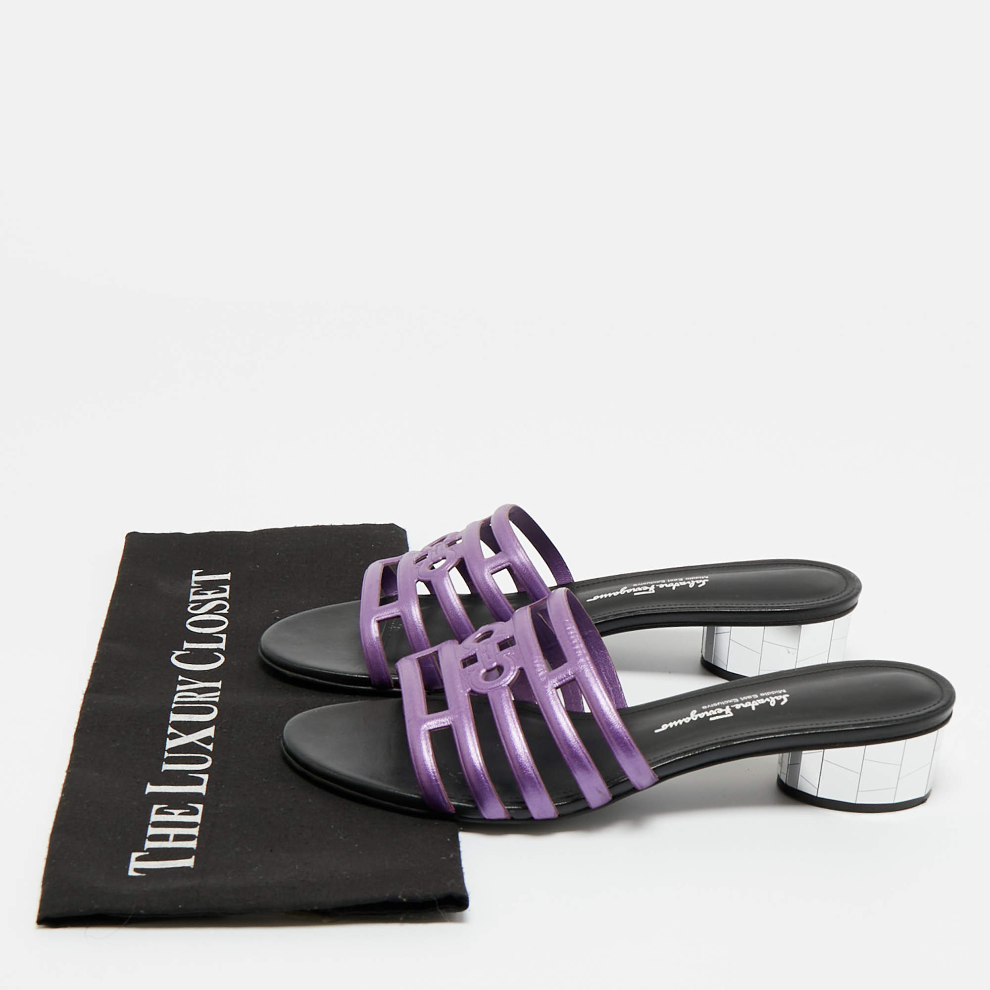 Salvatore Ferragamo Black Suede Lace Up Sandals Size 36