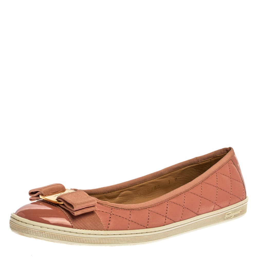 salvatore ferragamo rufina quilted flats