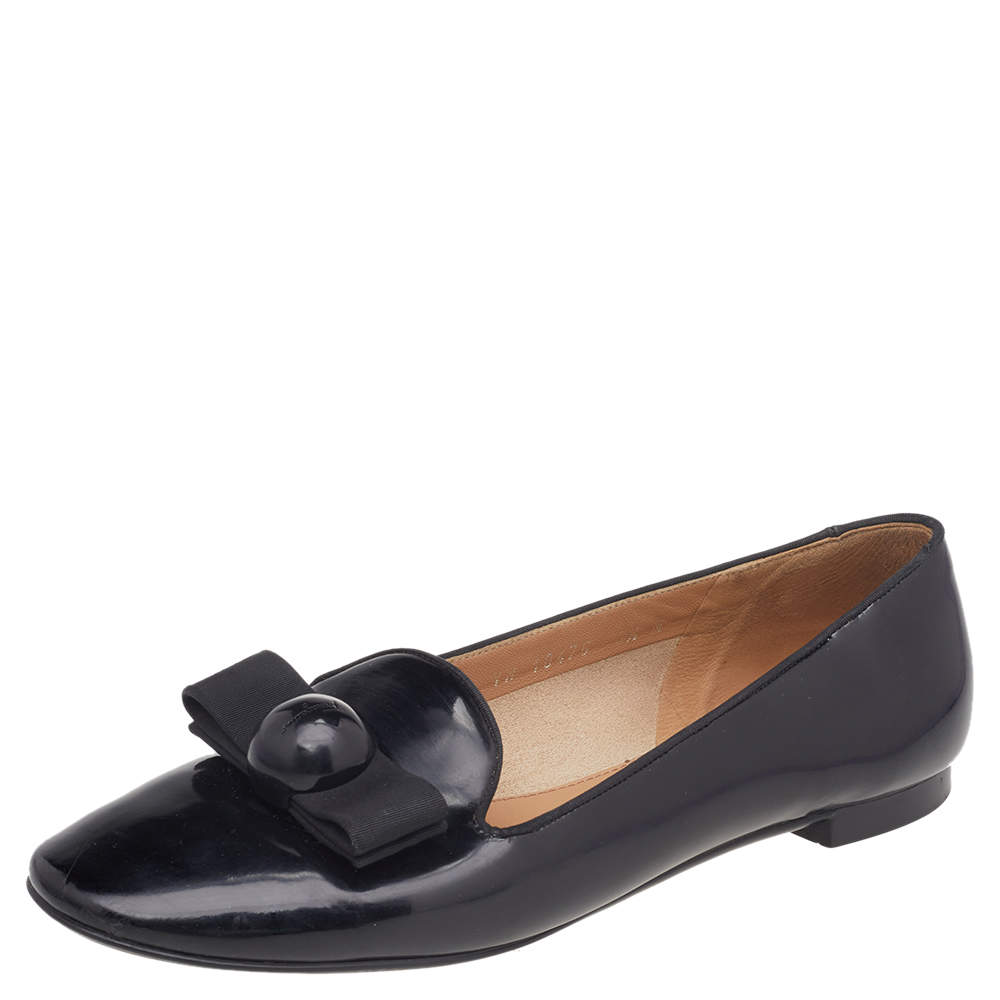 サンダル SALVATORE FERRAGAMO Black Nappa Leather Slippers Salvatore Ferragamo Slippers and Clogs Women Leather Black