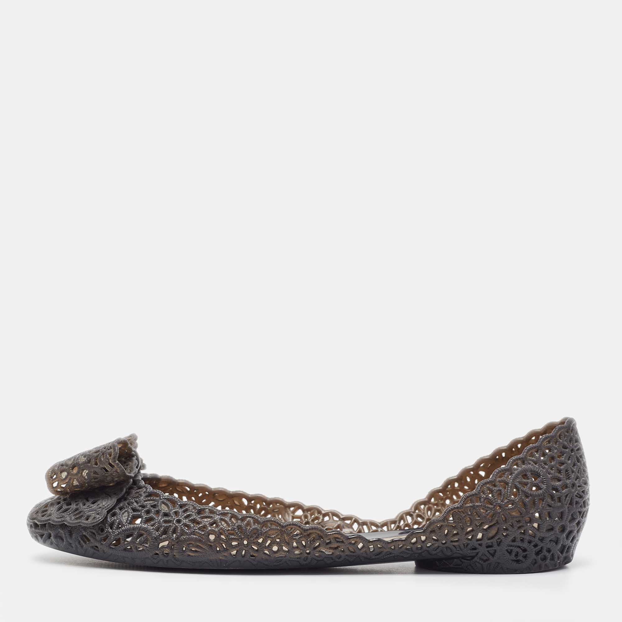 Ferragamo jelly ballet flats best sale