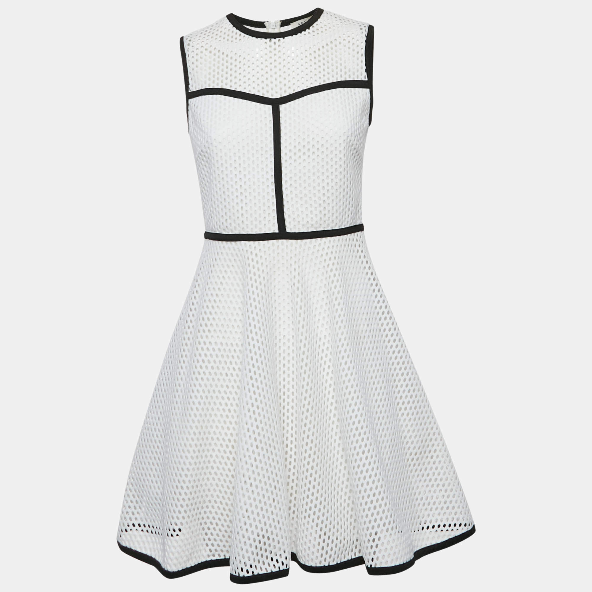 Sandro White Lace Mini Dress S