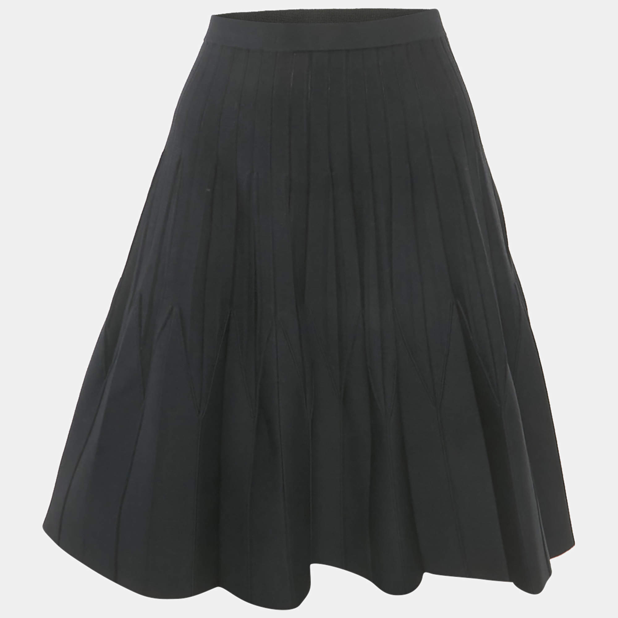 Sandro Black Knit Pleated Mini Skirt XS