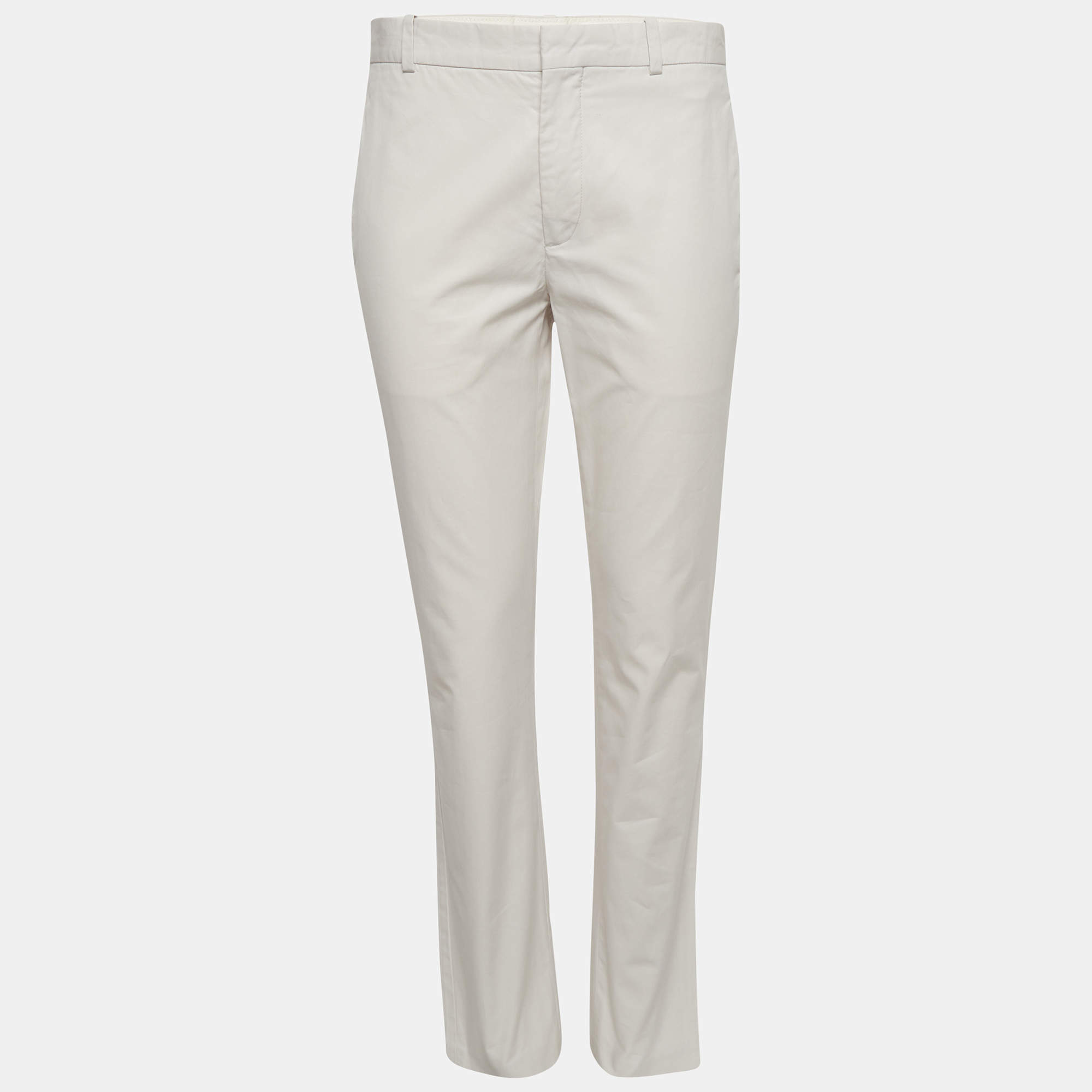 مملوكة مسبقًا Sandro Beige Gabardine Straight Fit Pants M