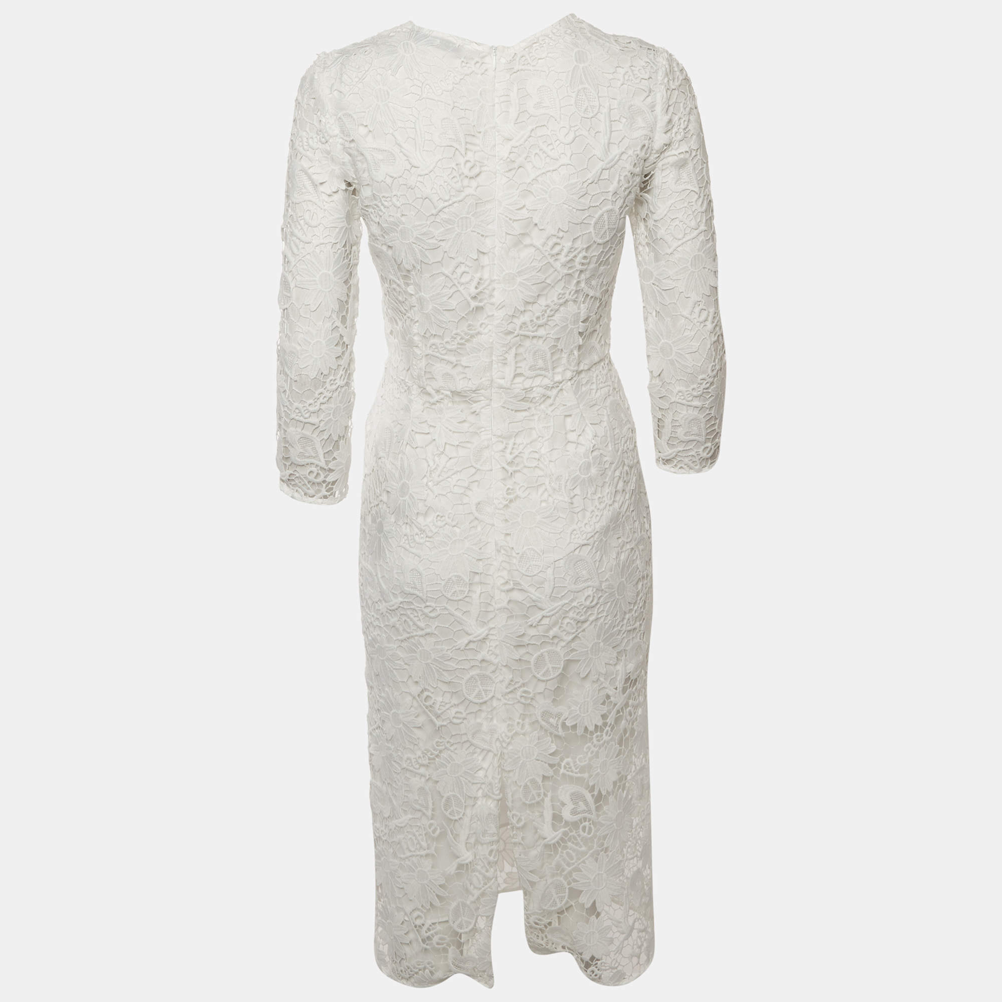Sandro White Lace Eyelet Trim Detail Mini Dress S Sandro | TLC