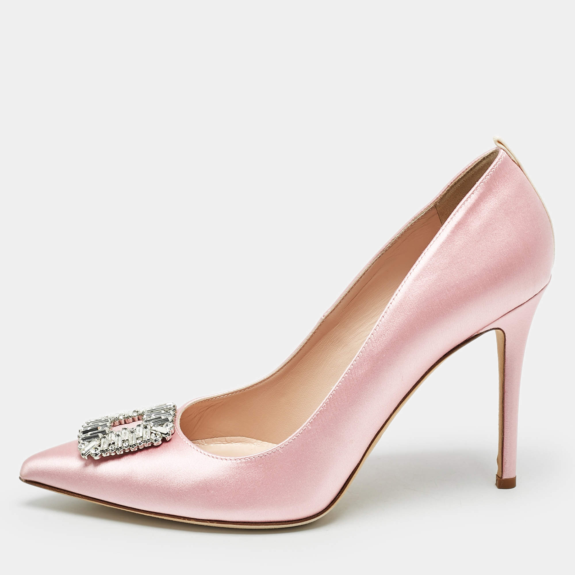 SJP Sarah Jessica Parker Pink Satin The LJ Recital Pumps Size 39