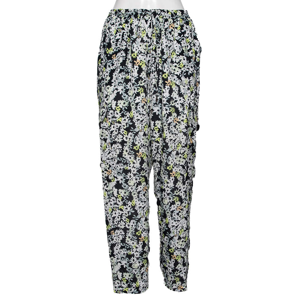 See by Chloe Multicolor Floral Printed Silk Trouser M