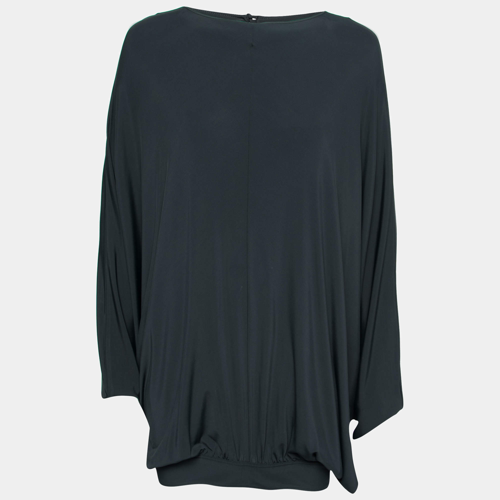 Pre Owned See by Chloe Black Jersey Draped Oversized Top M