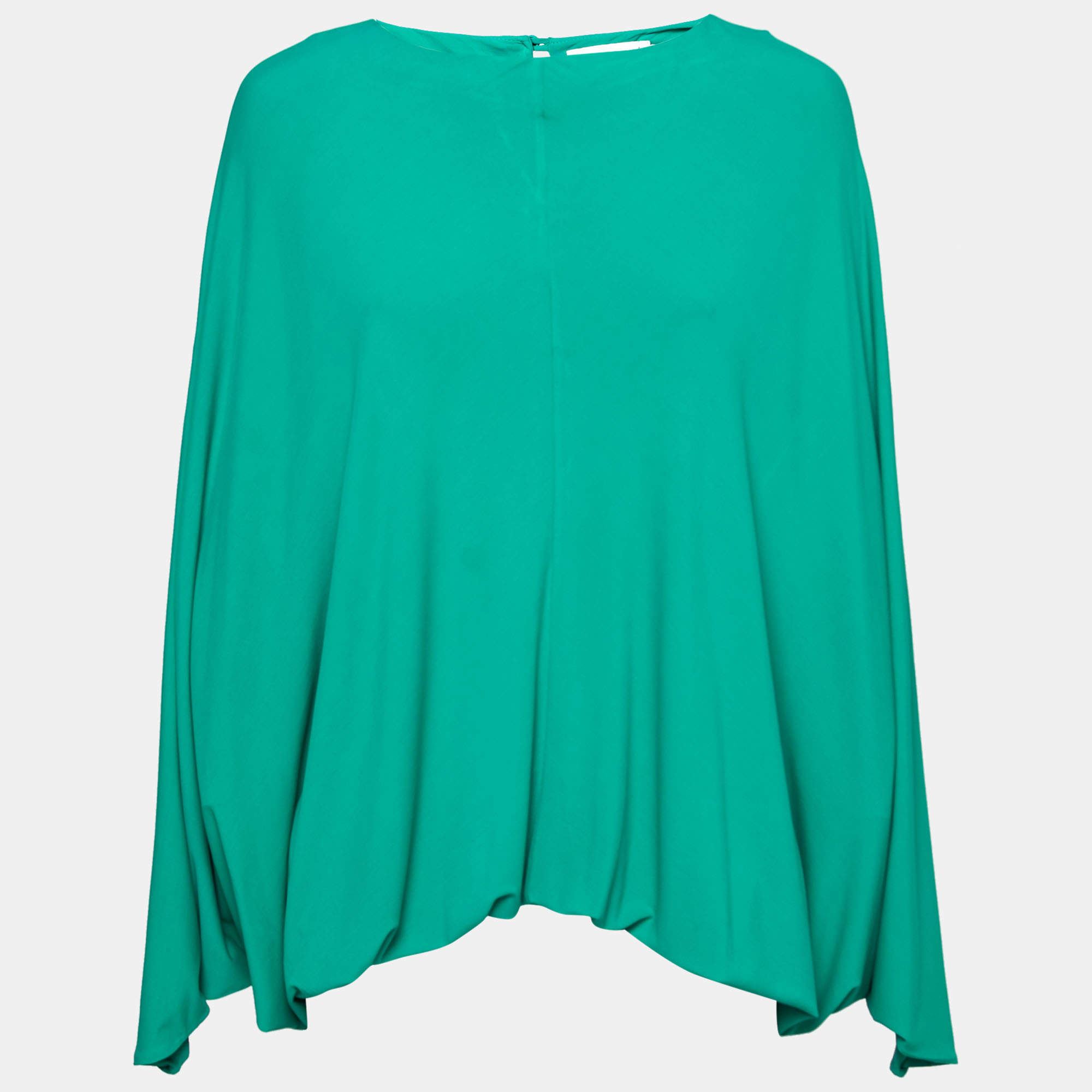 Pre Owned See by Chloe Green Jersey Oversized Draped Top S