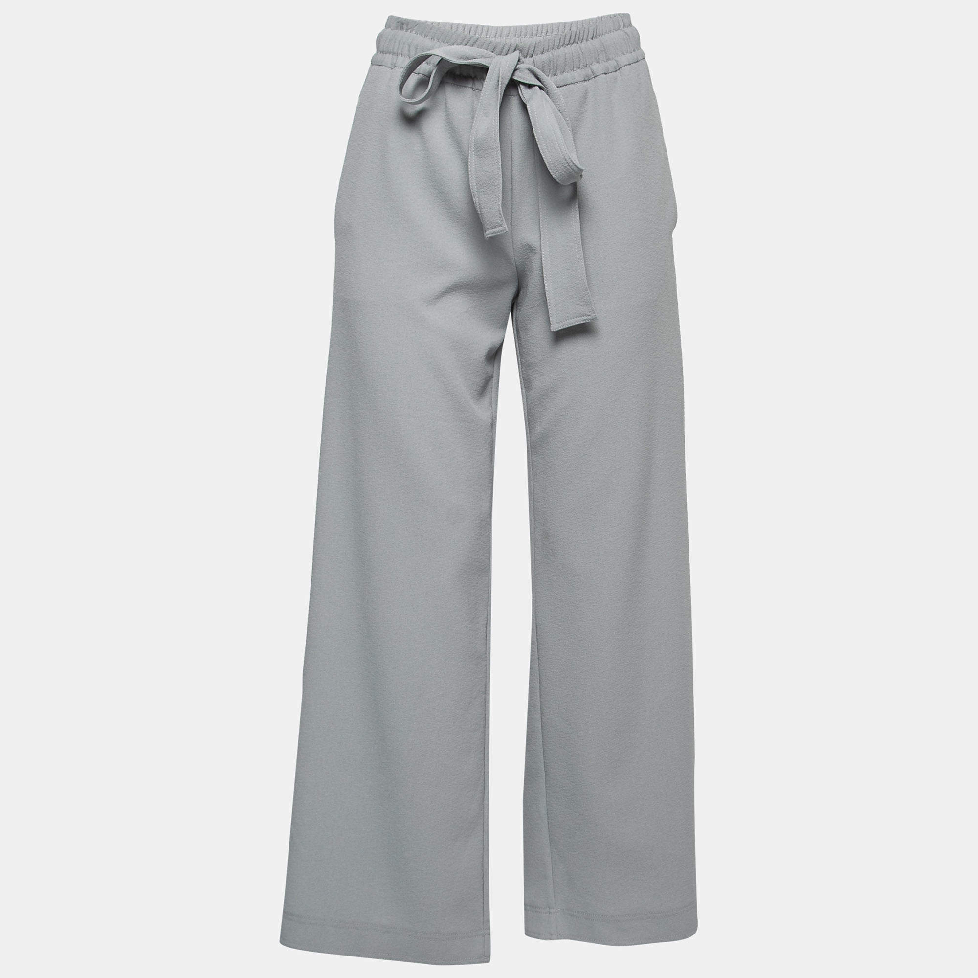 See by Chloe Light Blue Crepe Elastic-Waist Pants S