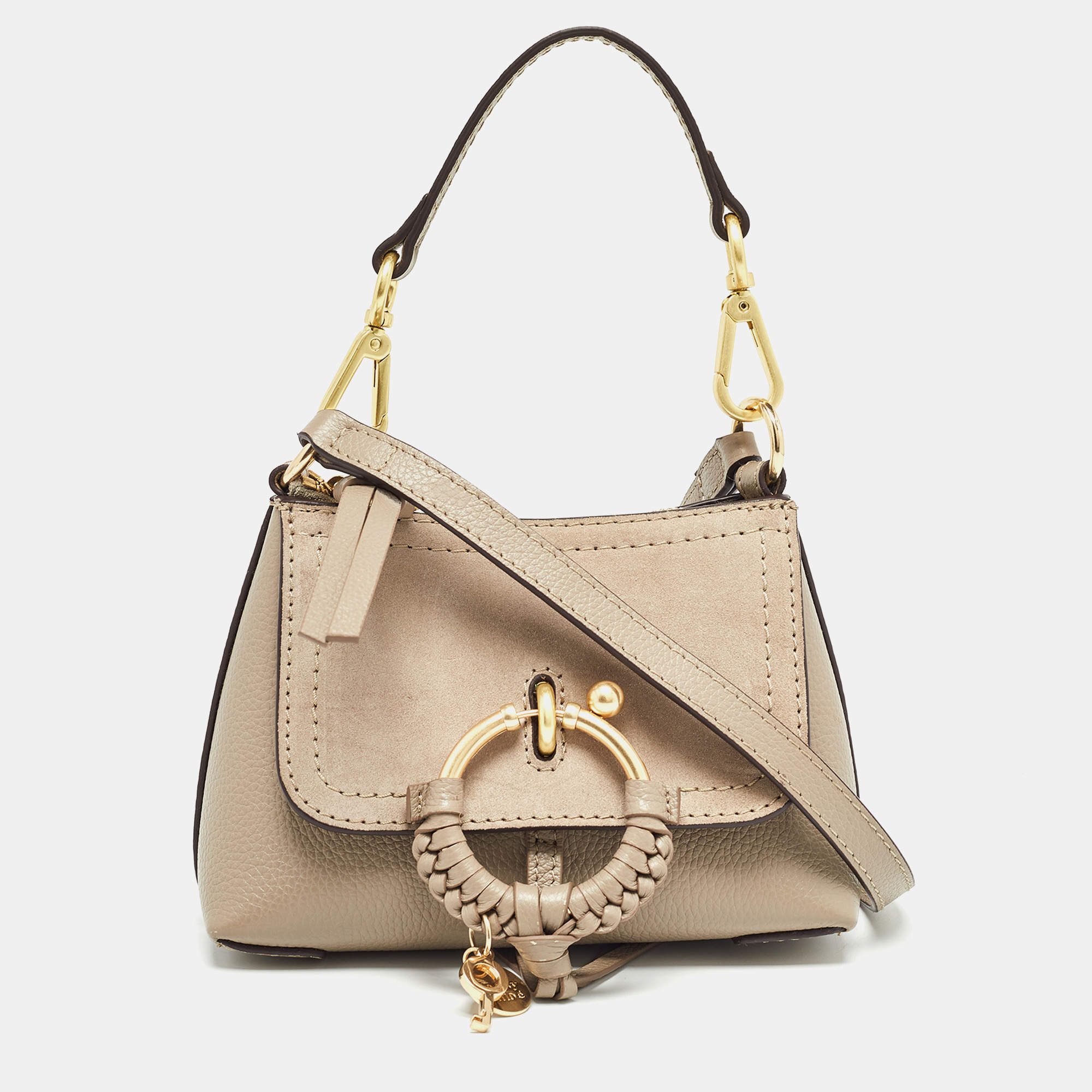 Pre Owned See by Chloe Beige Leather Mini Joan Shoulder Bag