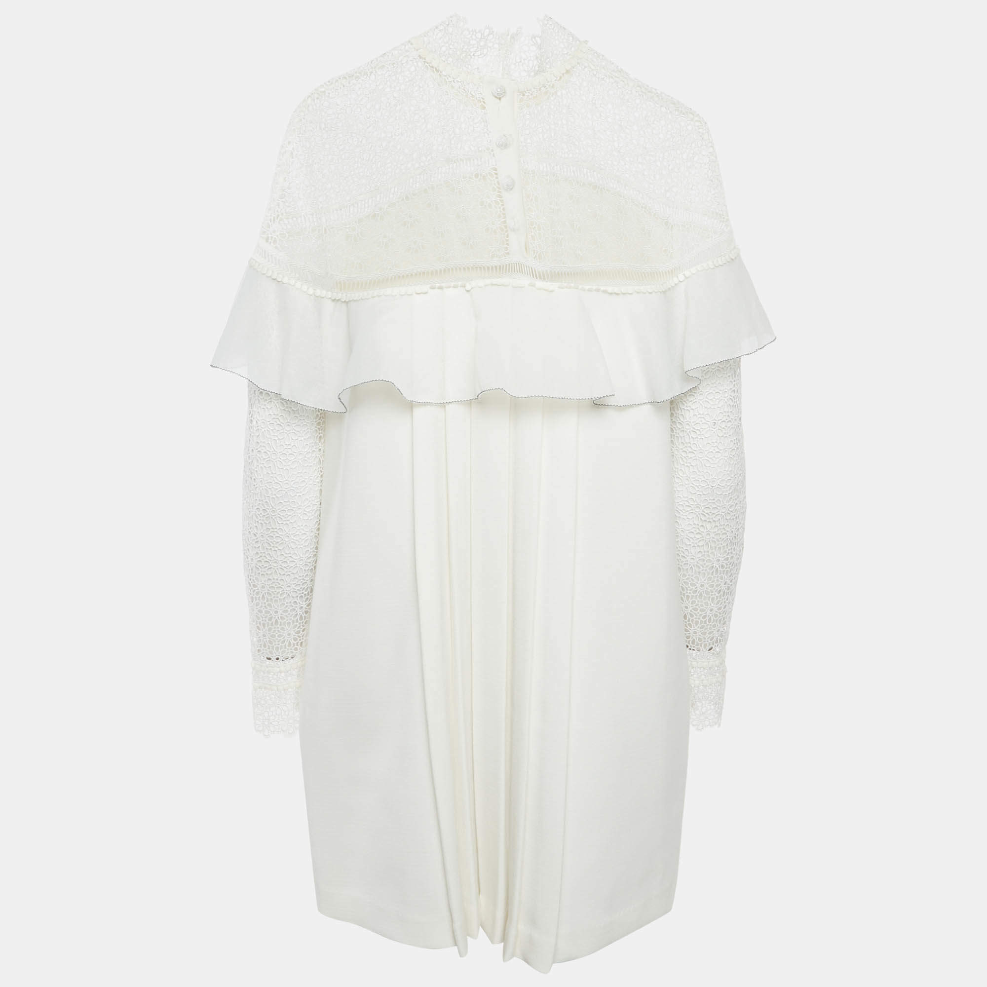 مملوكة مسبقًا فستان قصير جيرسي بتقليم من الدانتيل من سيلف بورتريه مقاس متوسط - ميديوم