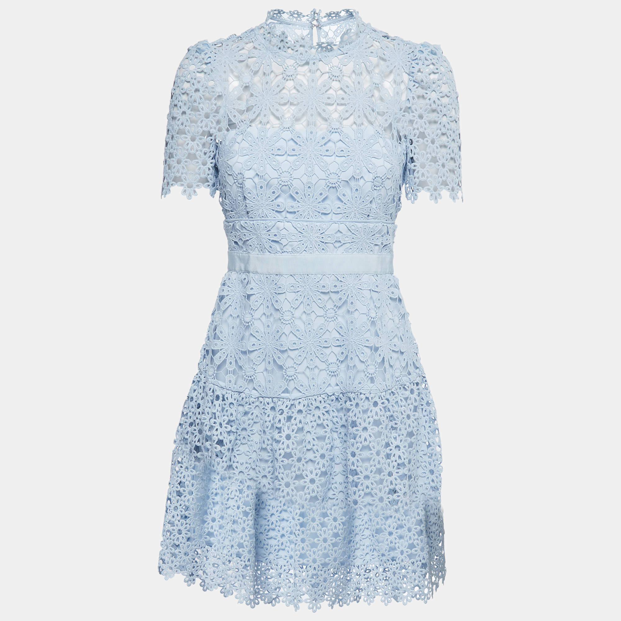 【送料&関税込】self-portrait Light Blue Cotton Mini Dress RS25-317M-BL_1.jpg?v=1730915120