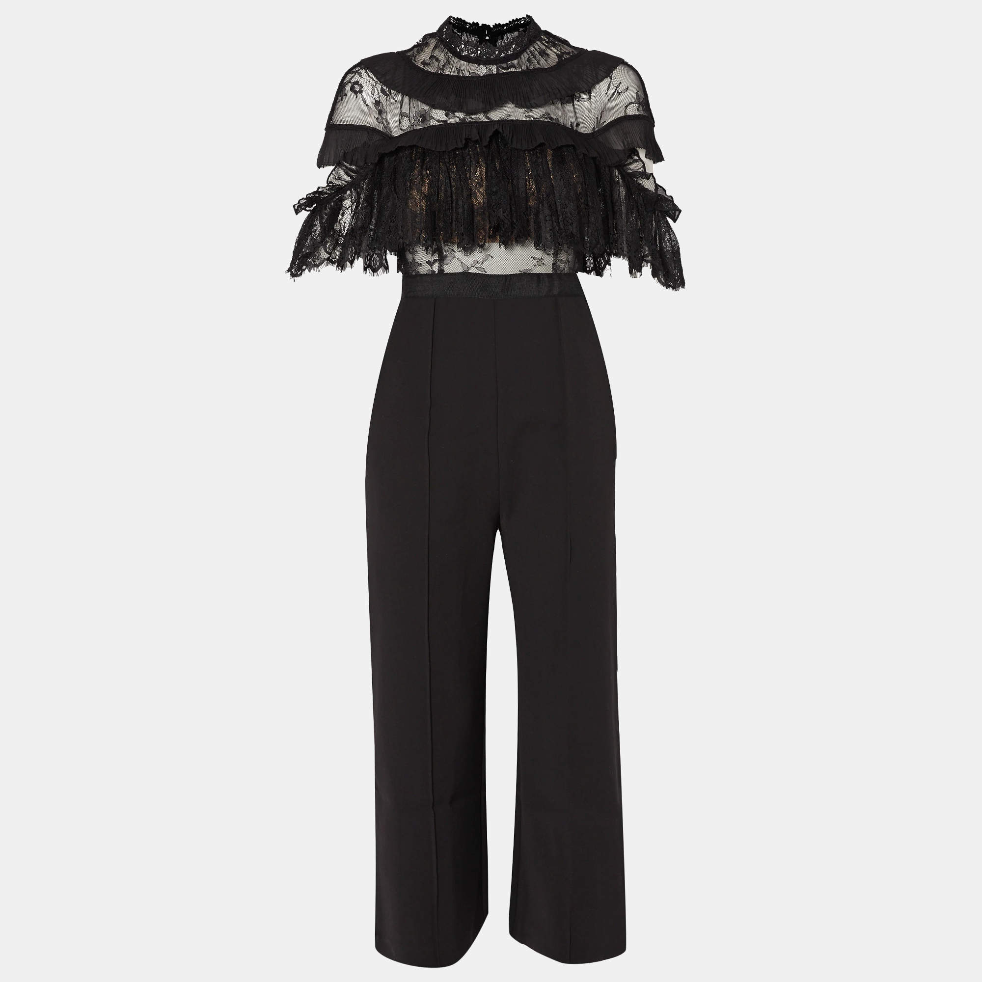 Self-Portrait Lace Ruffles Jumpsuit M