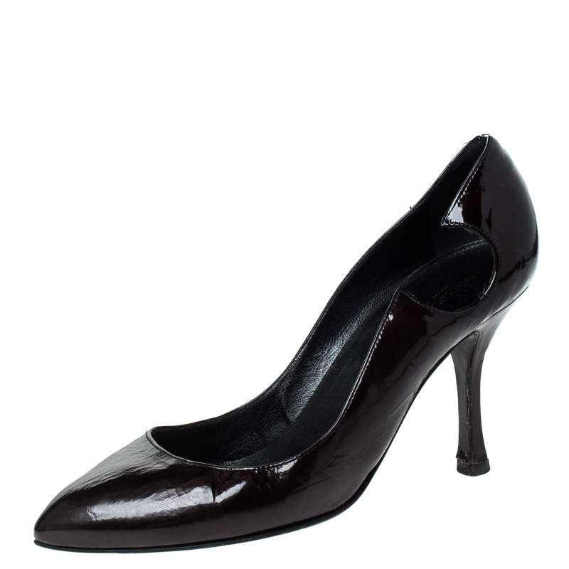 Sergio Rossi Black Patent Leather Marissa Pumps Size 39