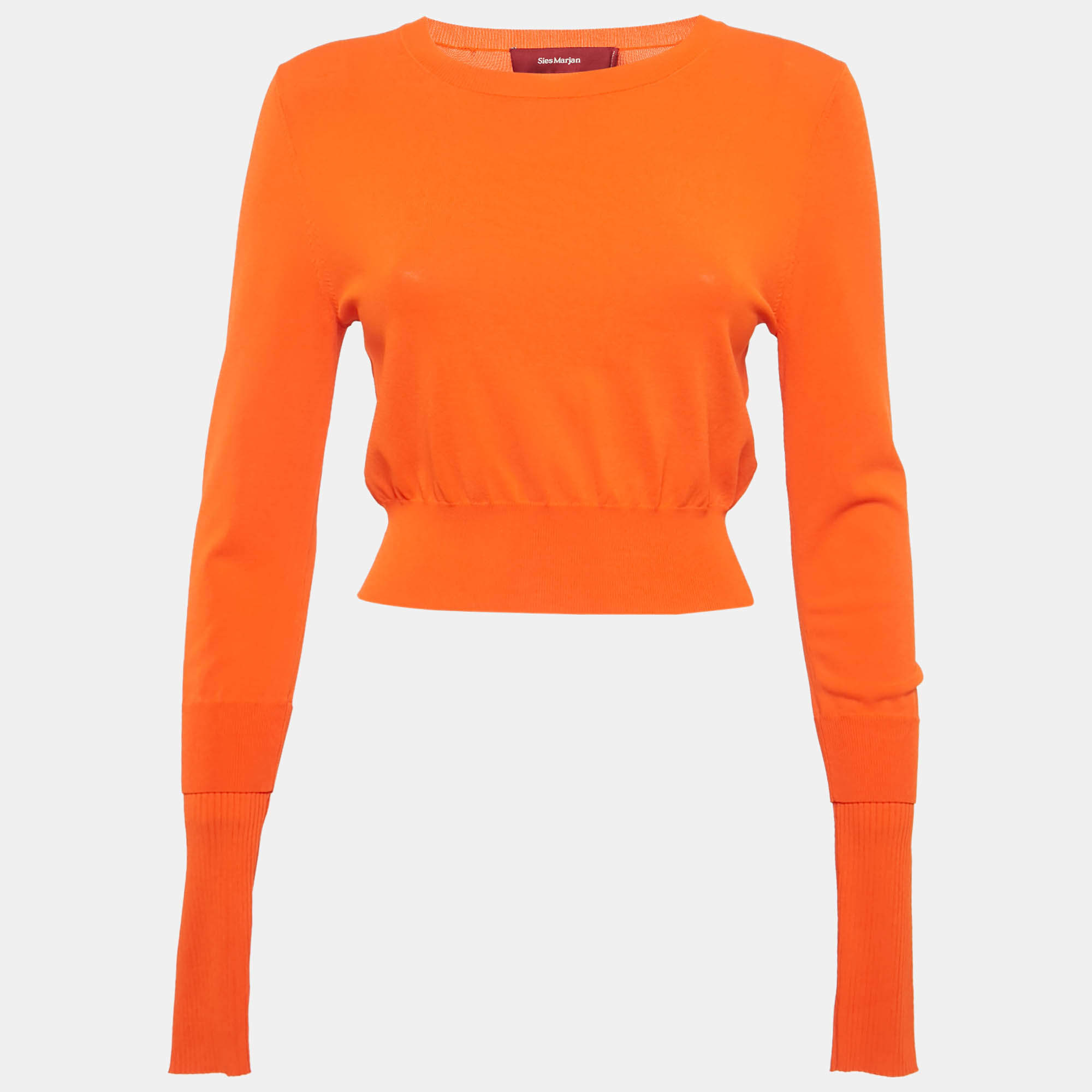 Pre Owned سويتر سيس مارجان قماش محبوكة برتقالي بقصة كروبية مقاس ميديم