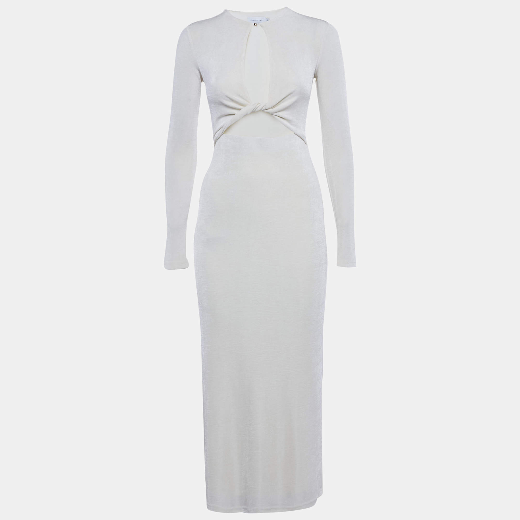 Pre Owned فساتين سيجنيفيكنت أخرى كريم محبوك مقطوعة مونزا ماكسي مقاس صغير (سمول)