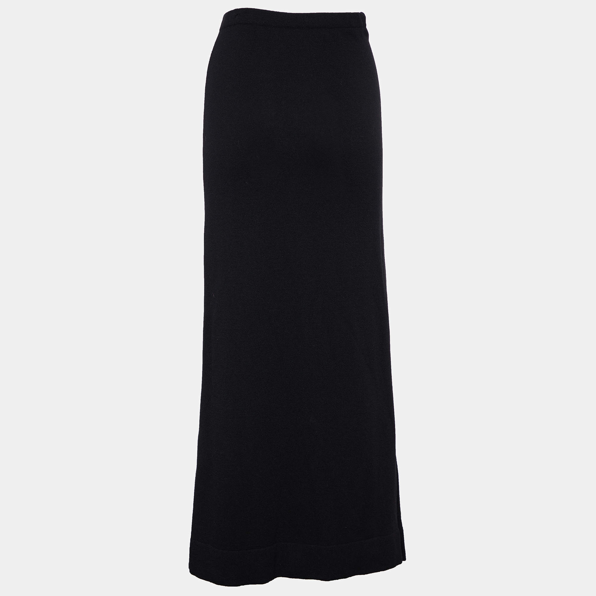 S'Max Mara Black Cashmere & Wool Maxi Skirt M S'Max Mara | TLC