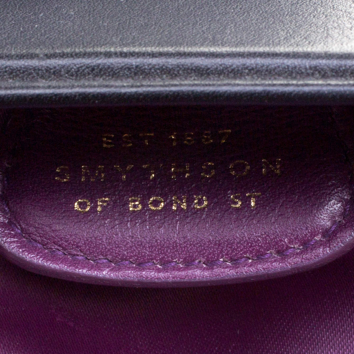 Pre Owned Symthson Black Leather Nancy Top Handle Bag