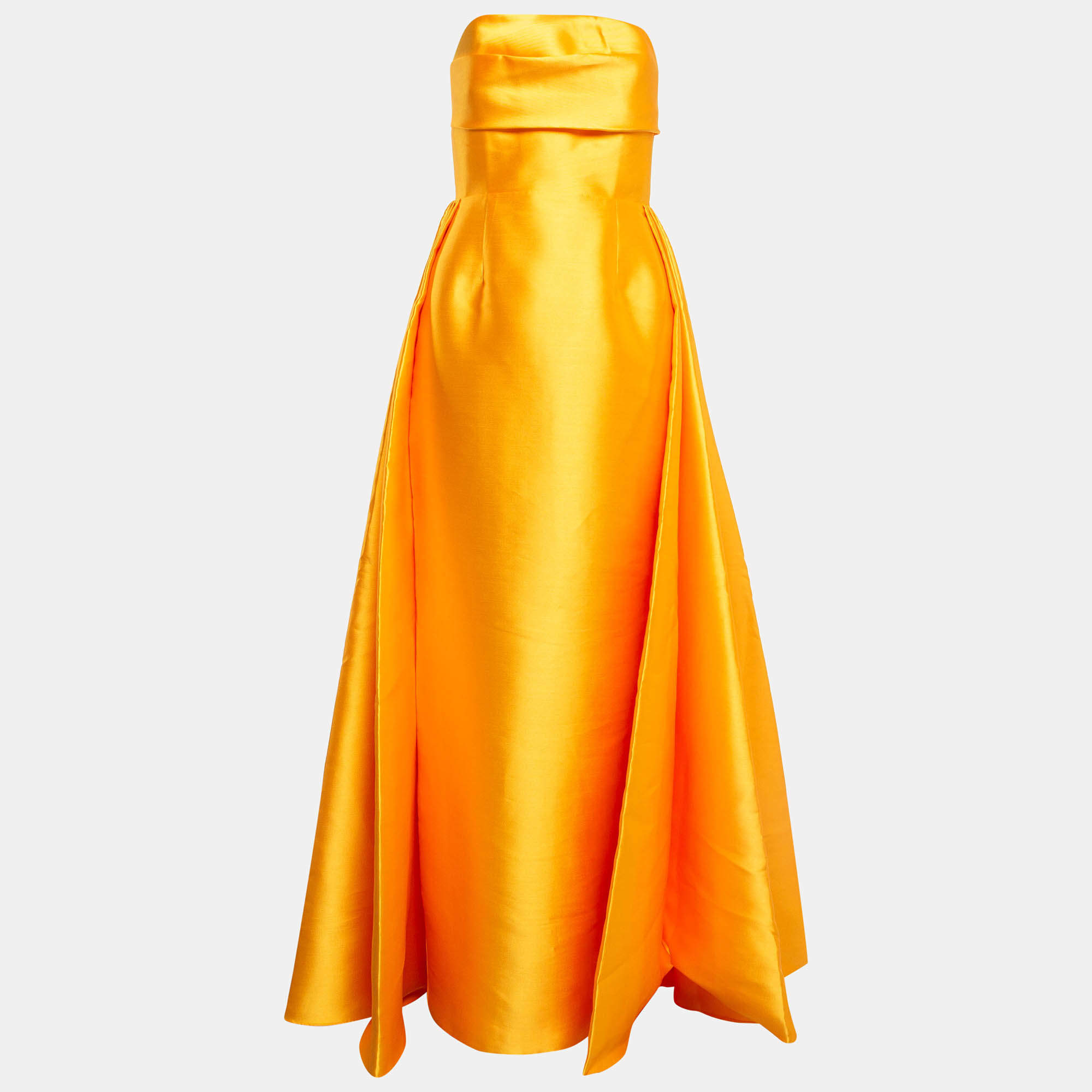 Pre Owned Solace London Mustard Yellow Tiffany Bandeau Maxi Dress M
