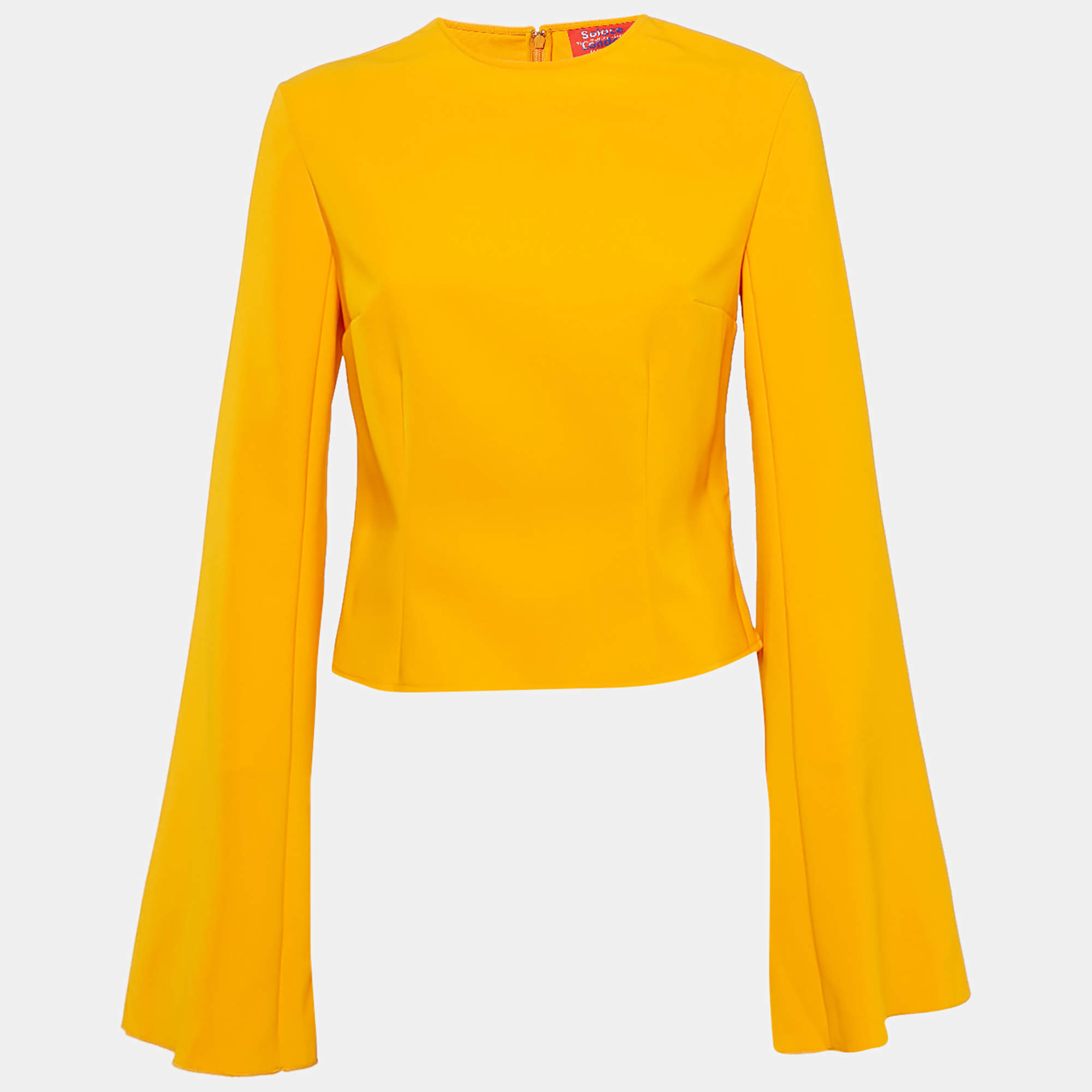 Solace London Orange Stretch Crepe The Nahla Top S