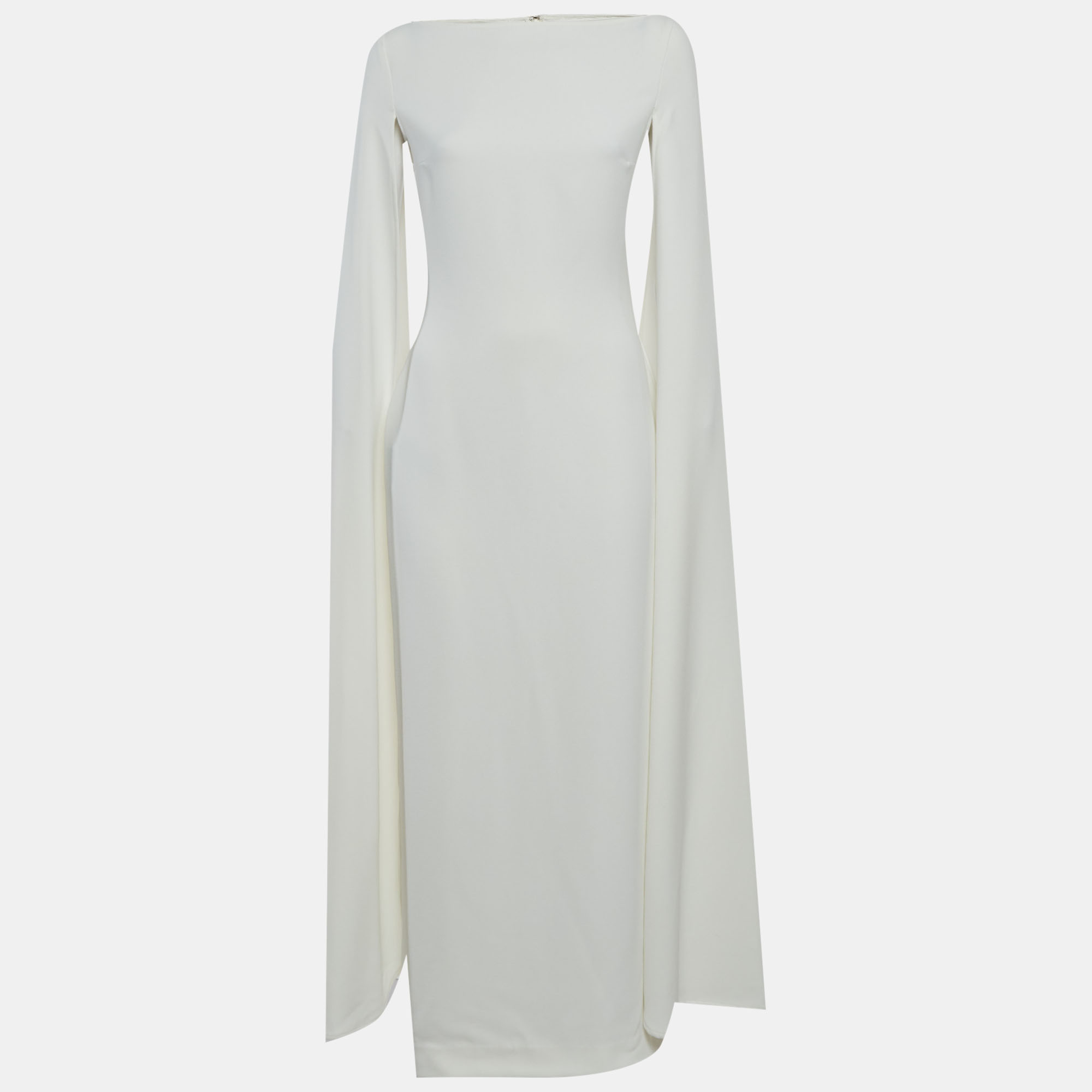 Pre Owned Solace London White Crepe Sadie Maxi Dress M