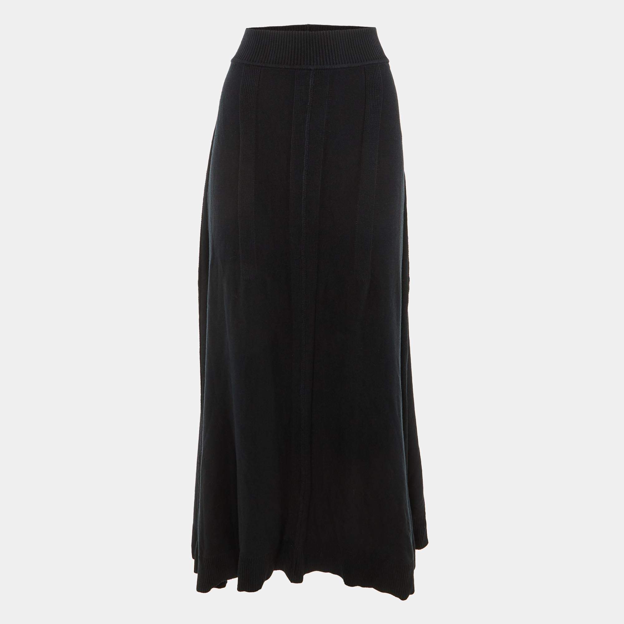 Pre Owned Sonia Rykiel Black Knit Maxi Skirt M 