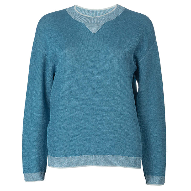 Sonia Rykiel Blue Shimmer Sweater S