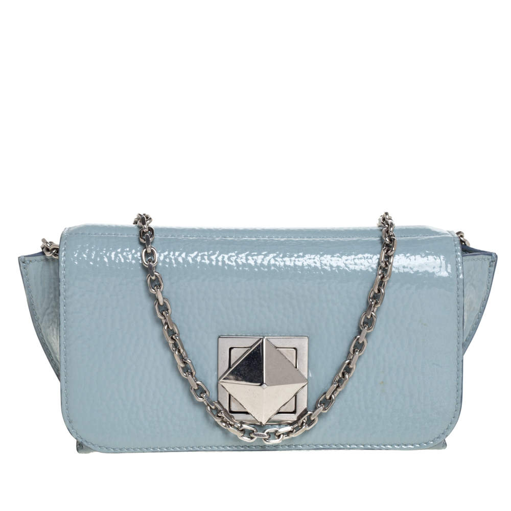 powder blue handbag