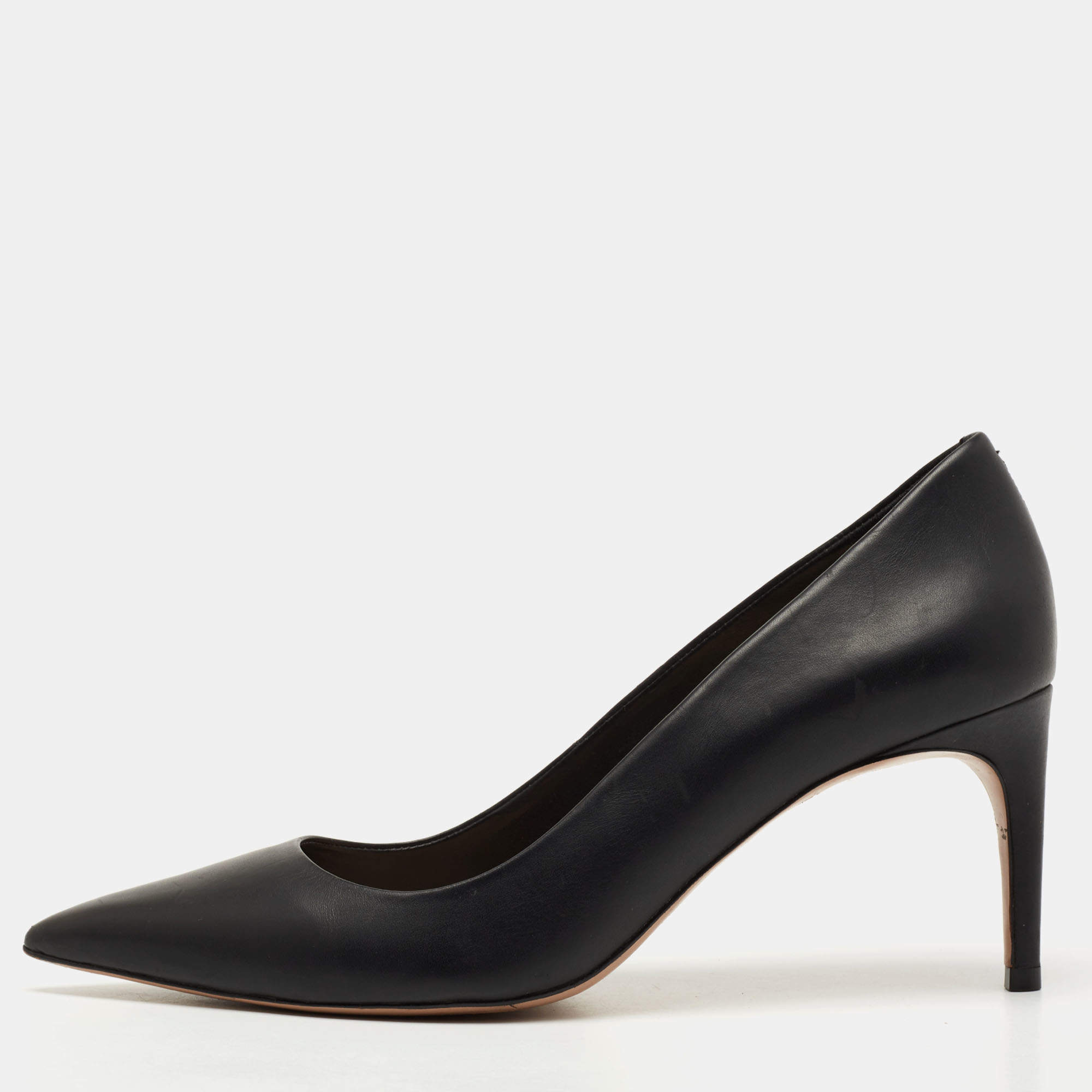 Pre Owned Sophia Webster Black Leather Pointed Toe Pumps Size 41