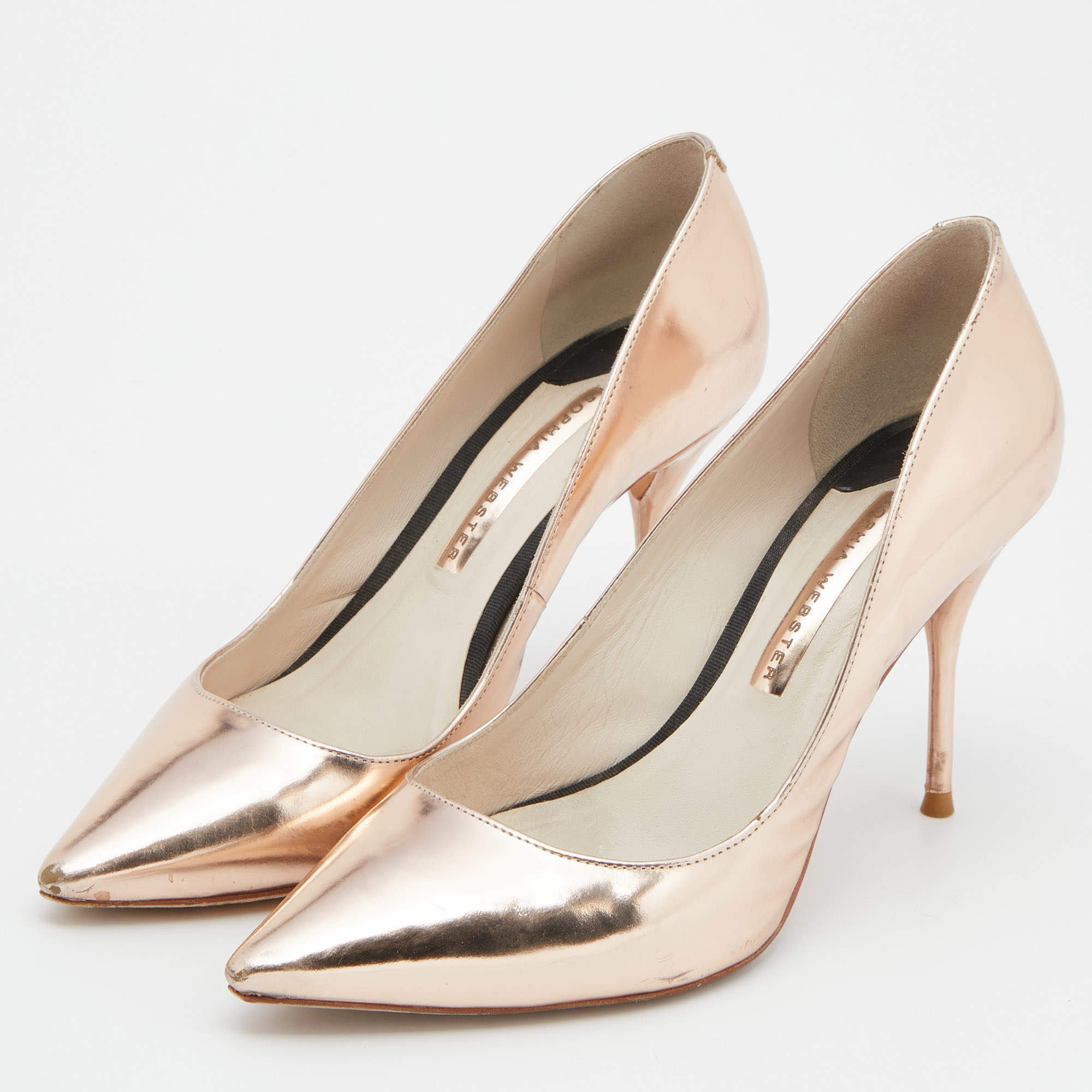 Metallic pumps best sale rose gold