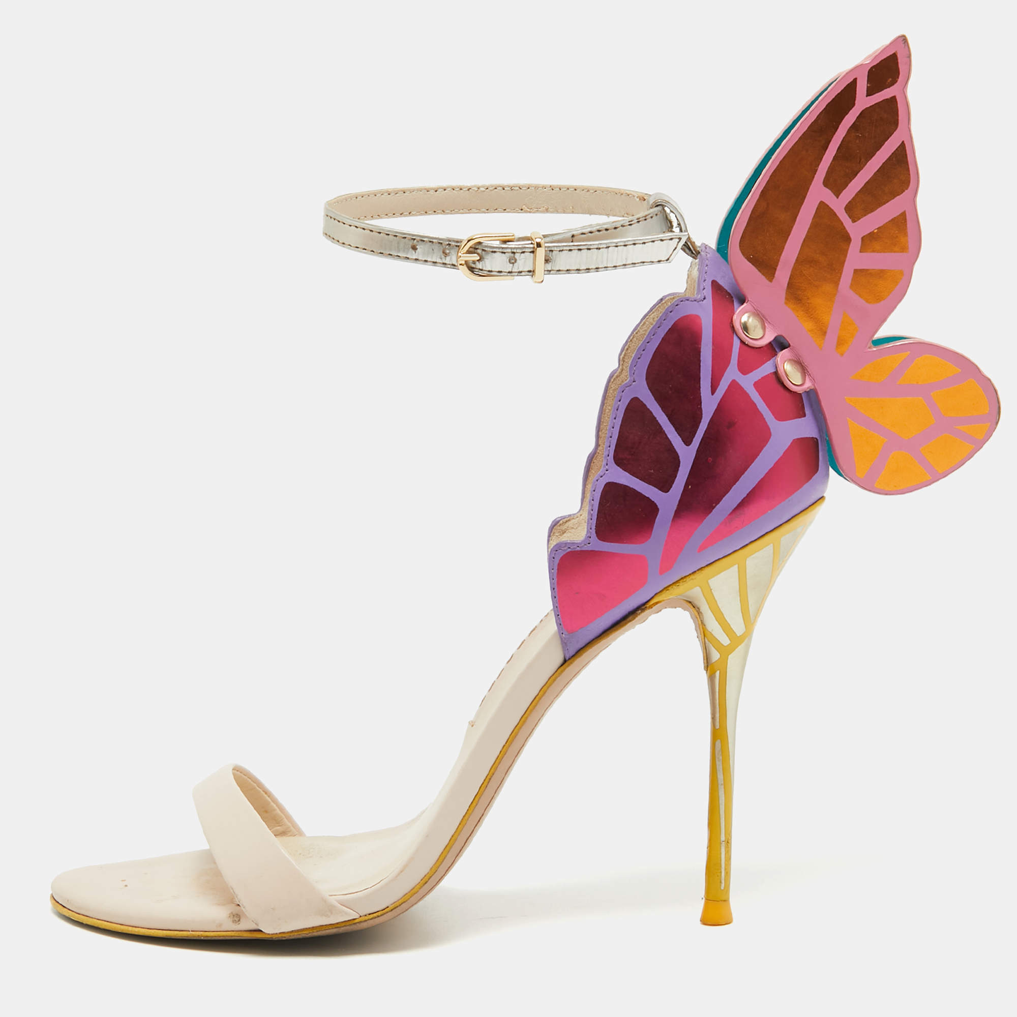 Sophia Webster Multicolor Leather Chiara Butterfly Sandals Size 37
