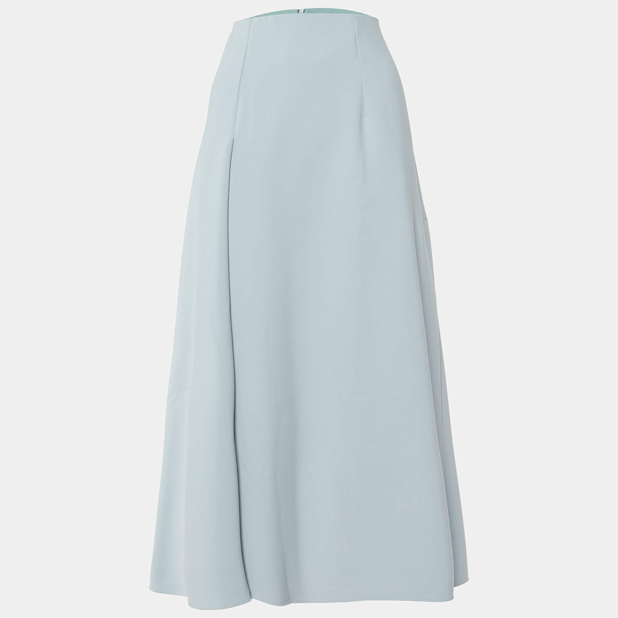 Sportmax Pale Blue Crepe Midi Skirt L
