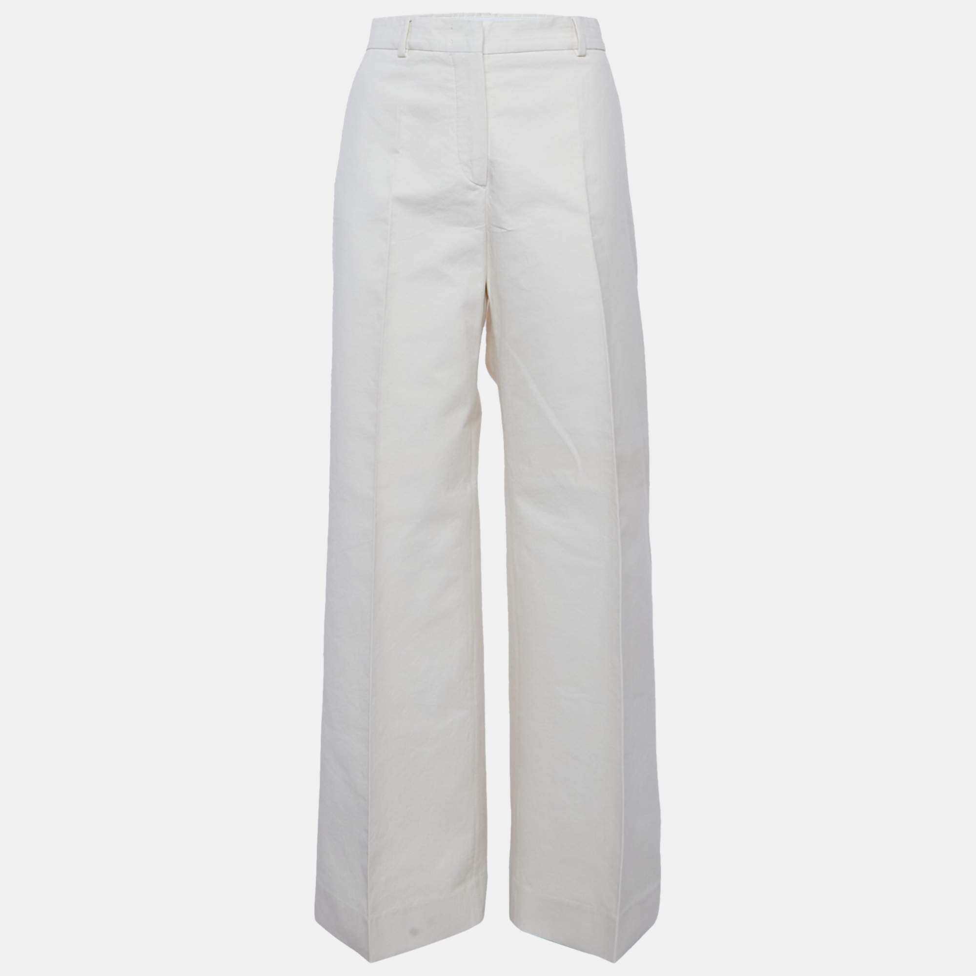 مملوكة مسبقًا بنطلون سبورت ماكس غاباردين وردي مستقيم الساق مع حزام مقاس صغير - سمول