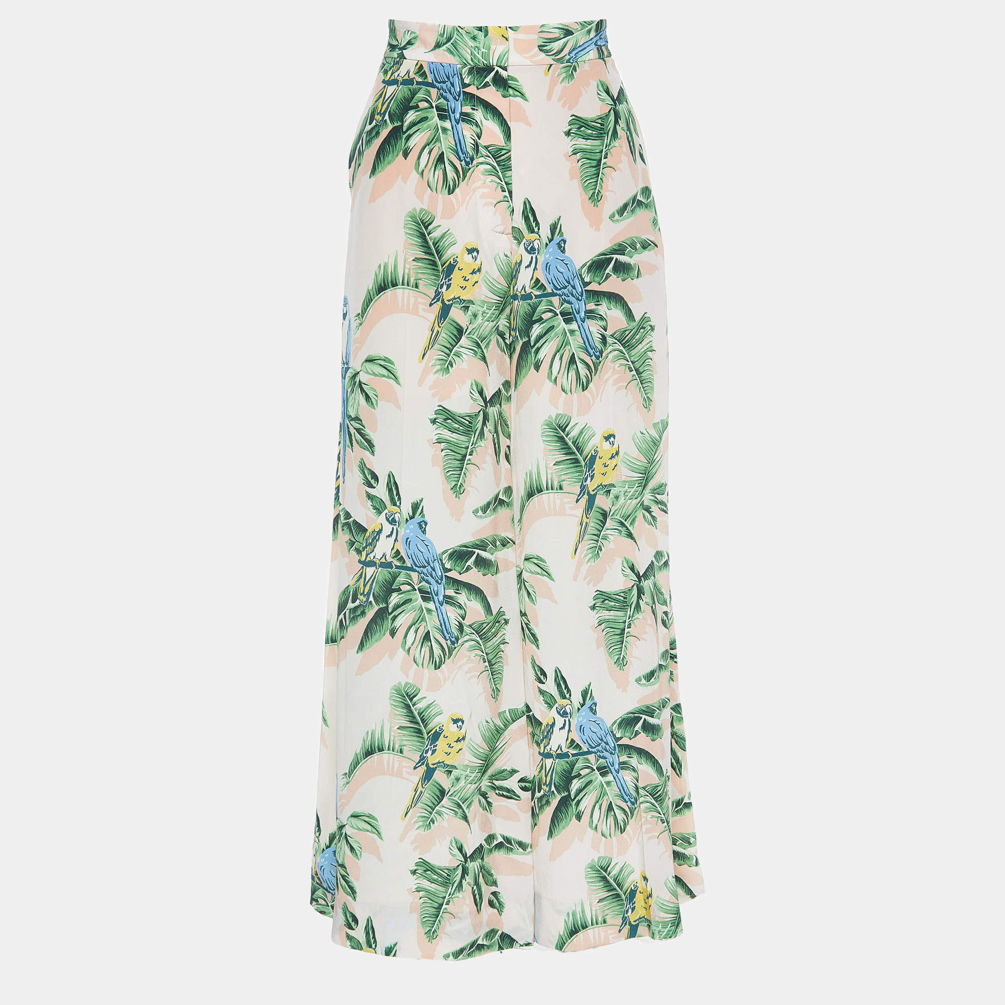 Pre Owned Stella McCartney Printed Wide Leg Pants 40