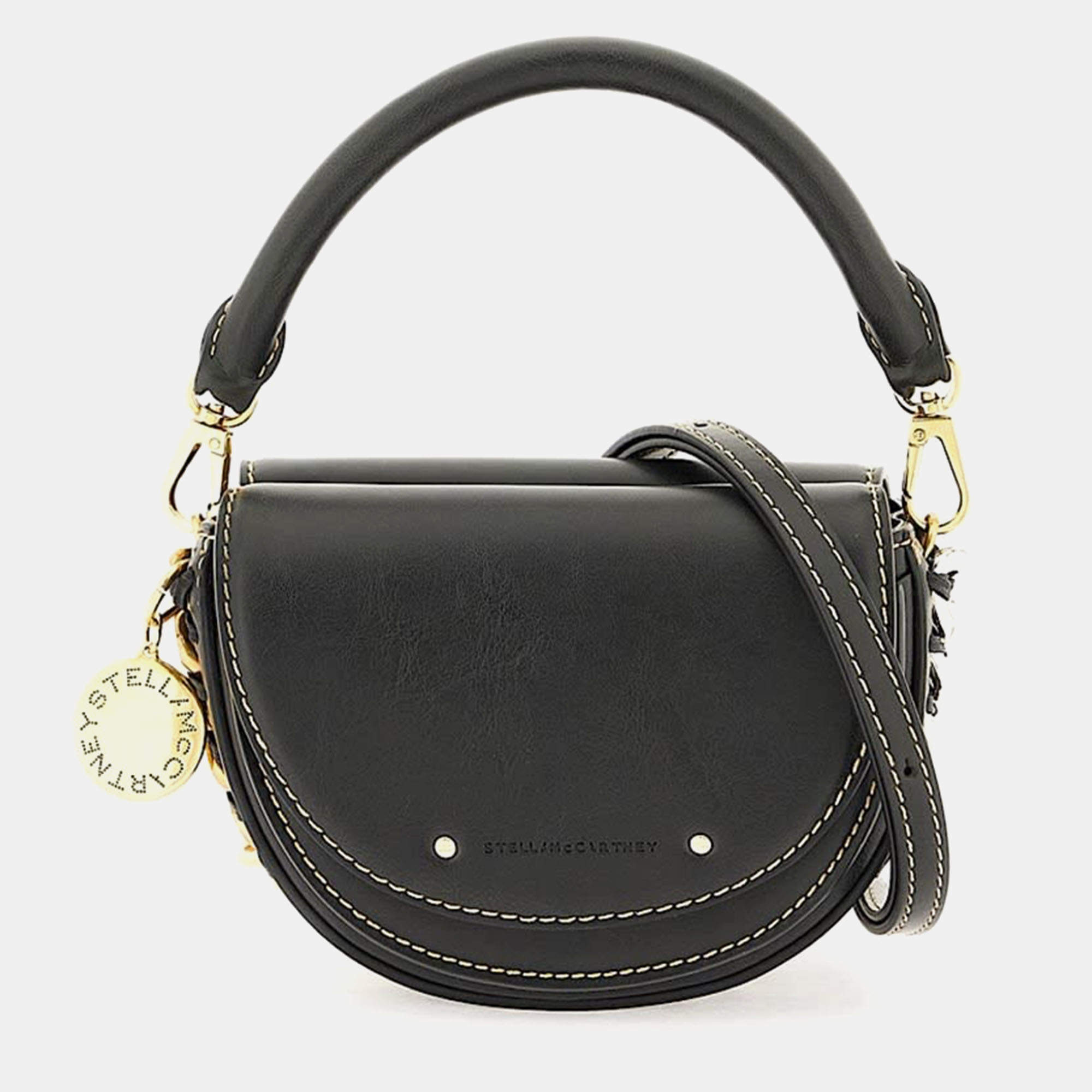 مملوكة مسبقًا Stella McCartney Alter Mat Black Leather Shoulder bag