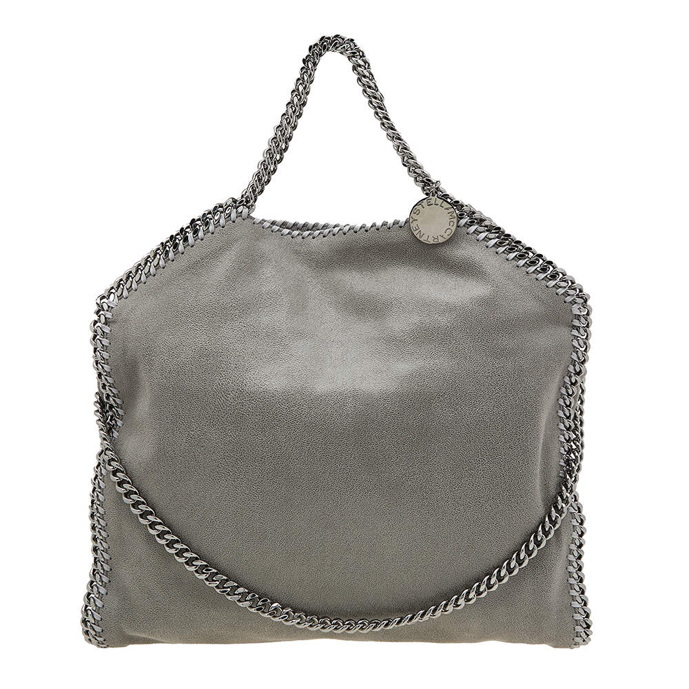 Pre Owned Stella McCartney Grey Faux Leather Small Falabella Tote