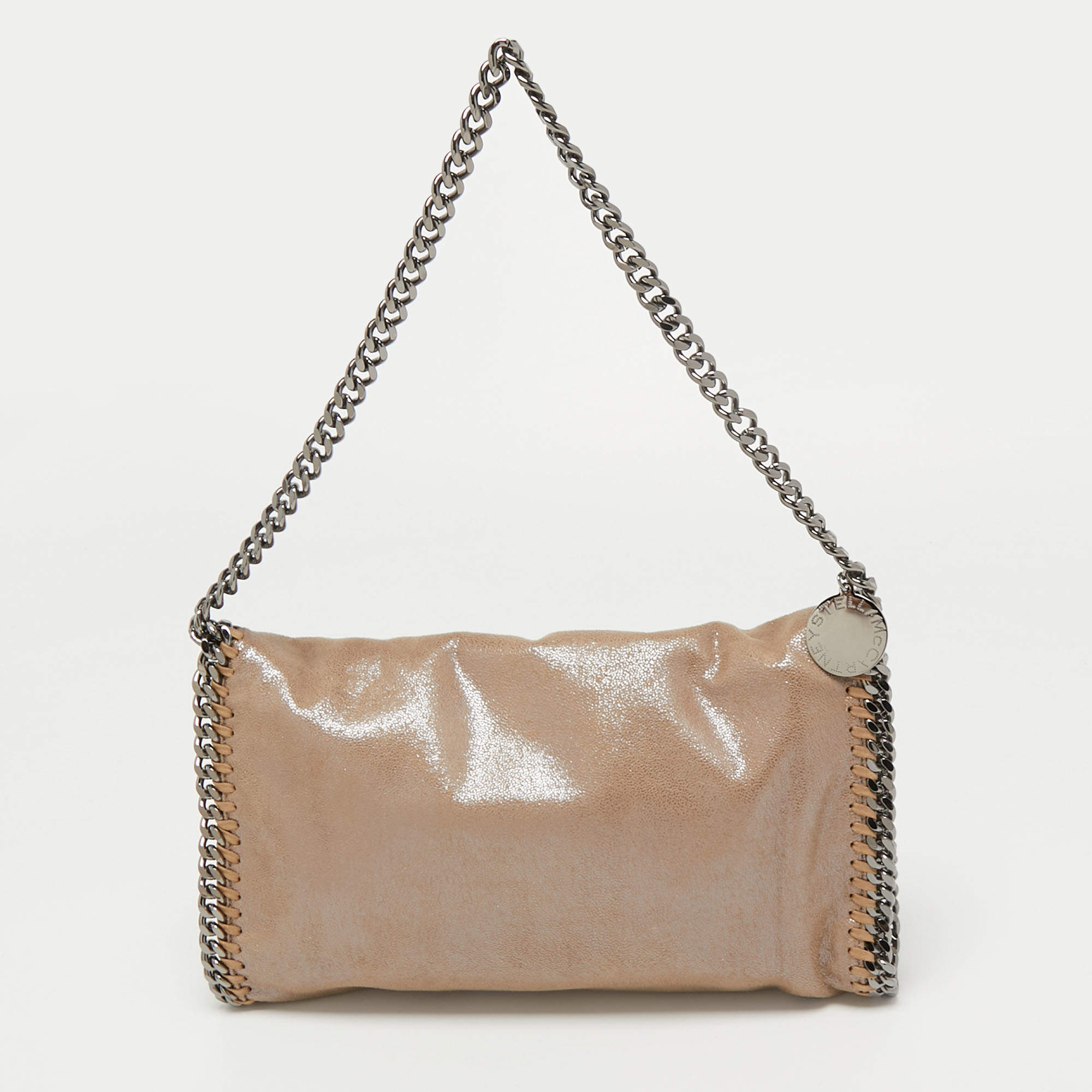 Stella McCartney Beige Faux Suede Falabella Clutch