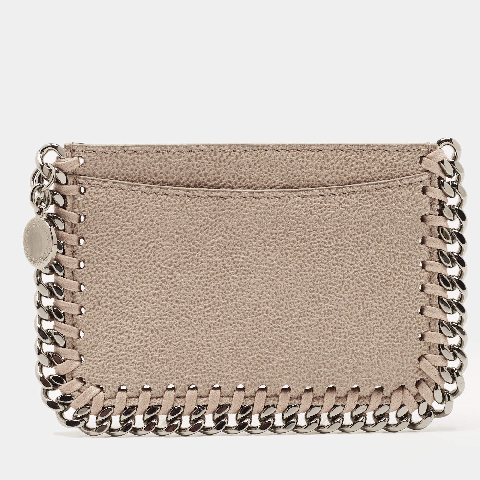 Pre Owned Stella McCartney Faux Suede Falabella Card Holder