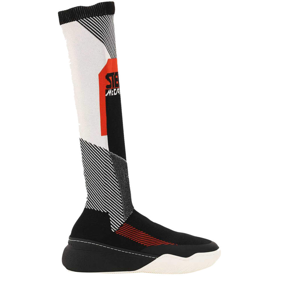 Stella McCartney Multi Rubber Fabric Loop Sock Sneakers Size