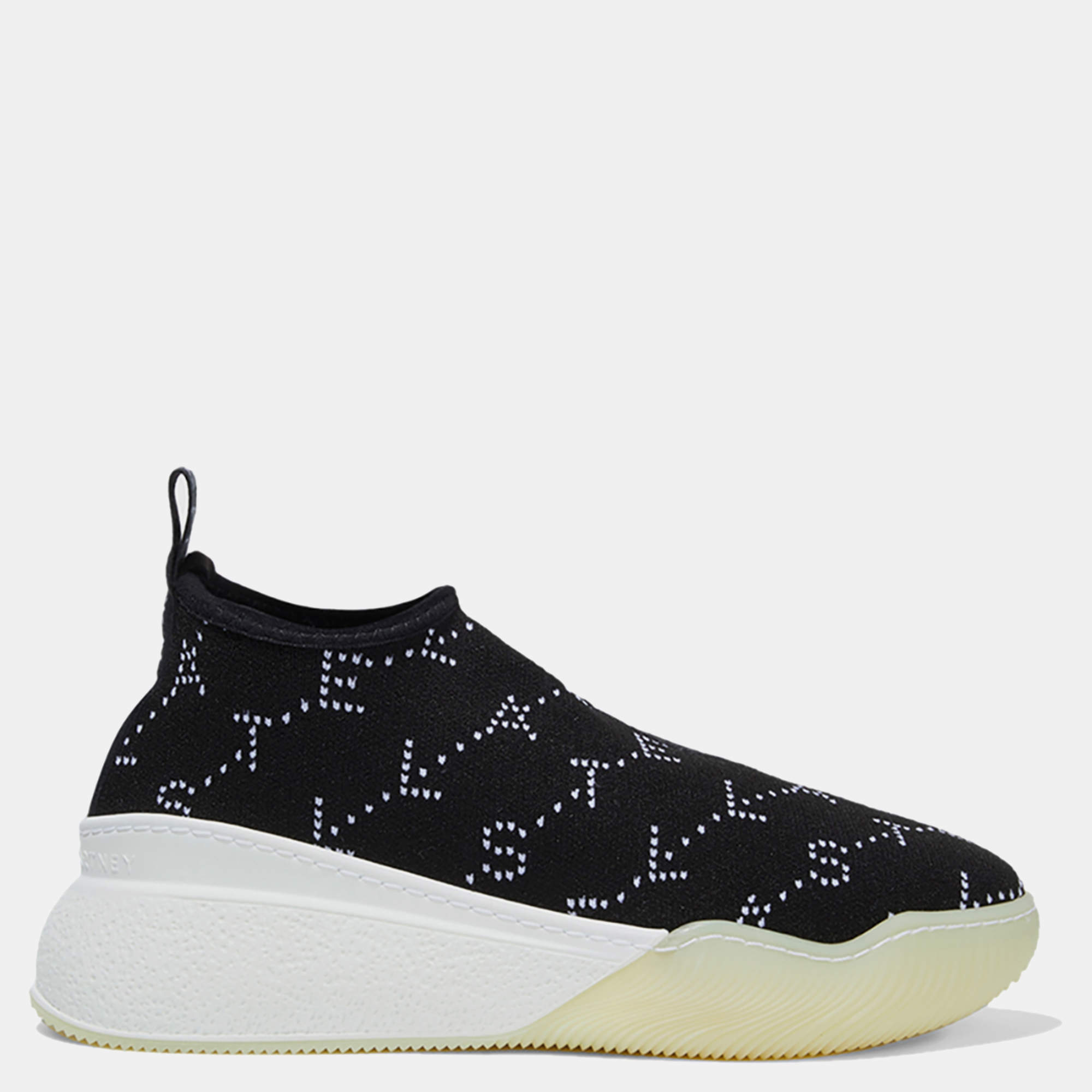 Stella McCartney Knit Fabric Logo Slip On Sneakers 35