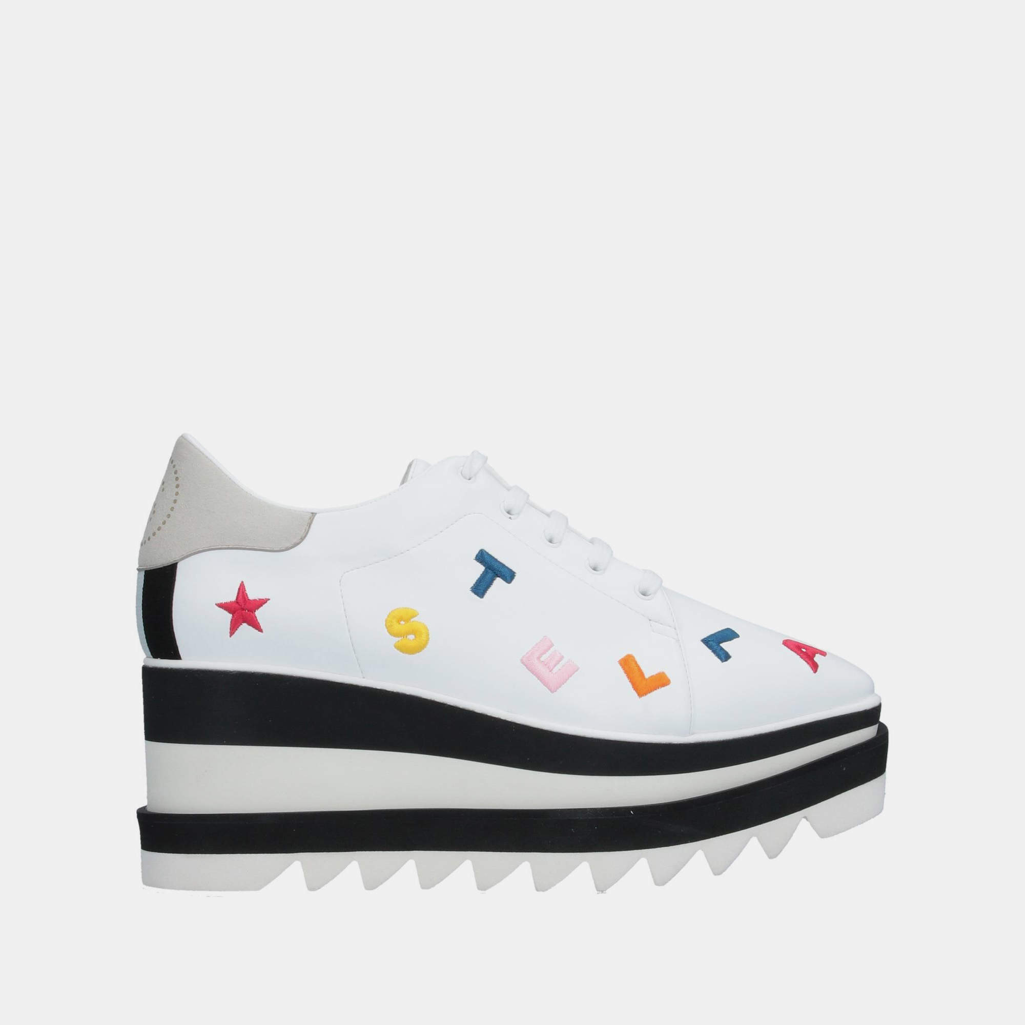 Pre Owned Stella McCartney Faux Leather Platform Derby Size 39.5