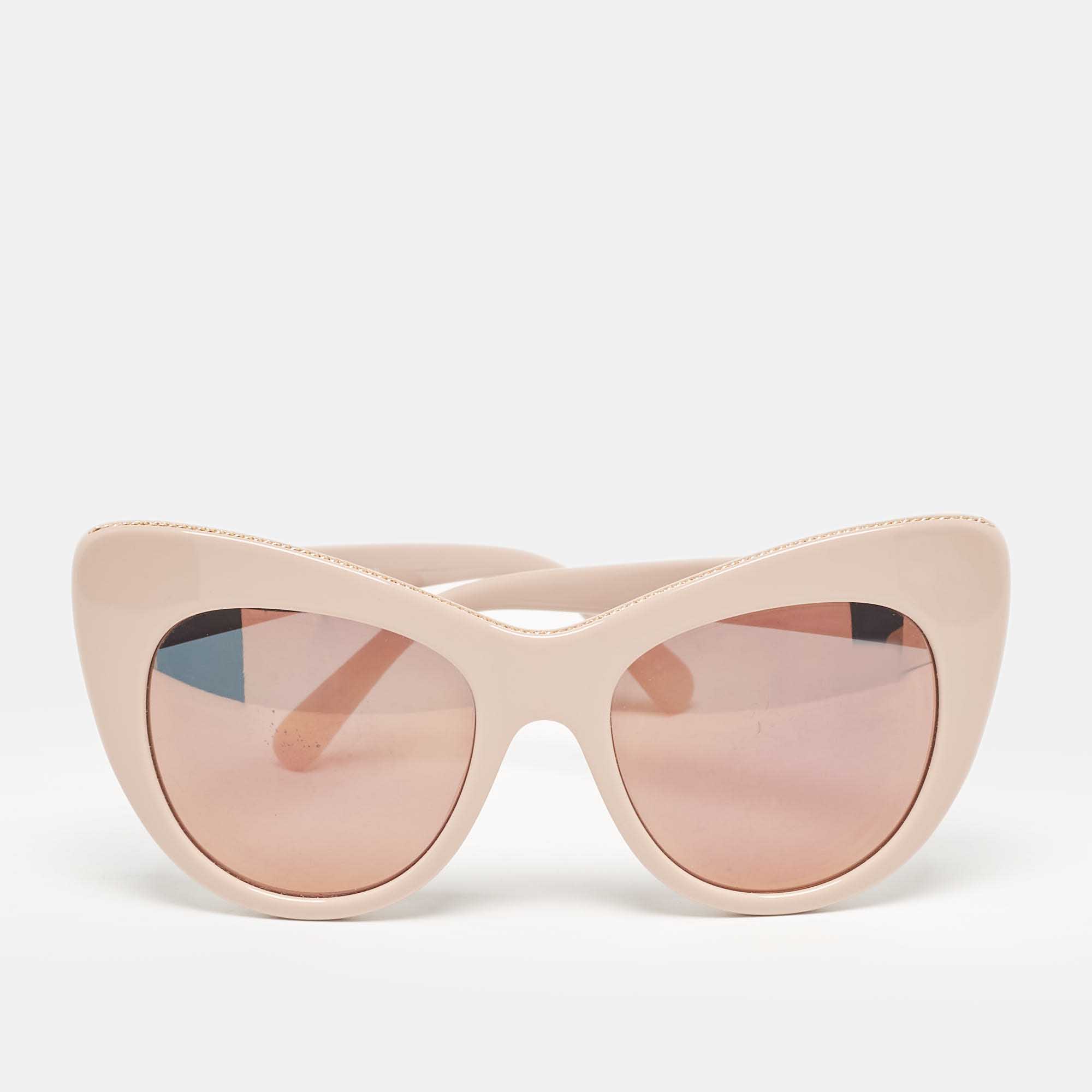 Stella McCartney Beige/Black Chain Cate Eye Sunglasses