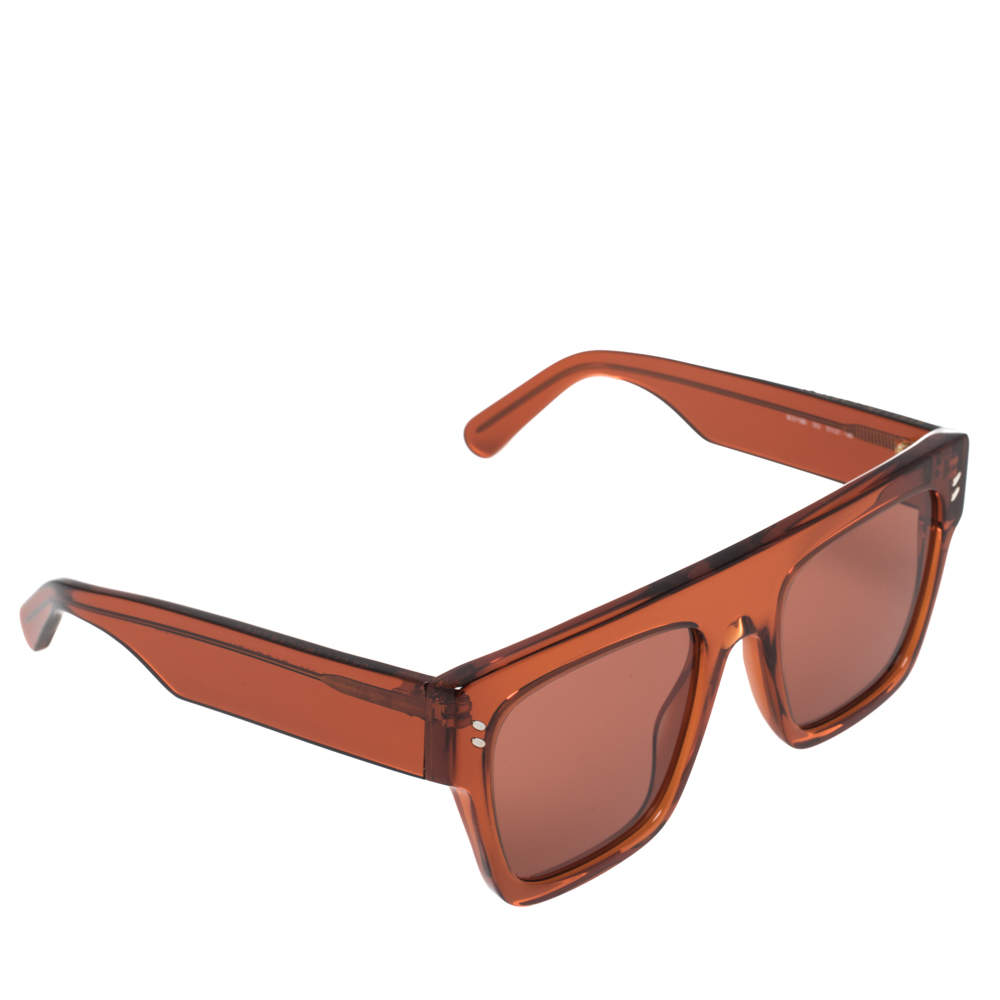 Stella McCartney Orange SC0119SI Square Sunglasses